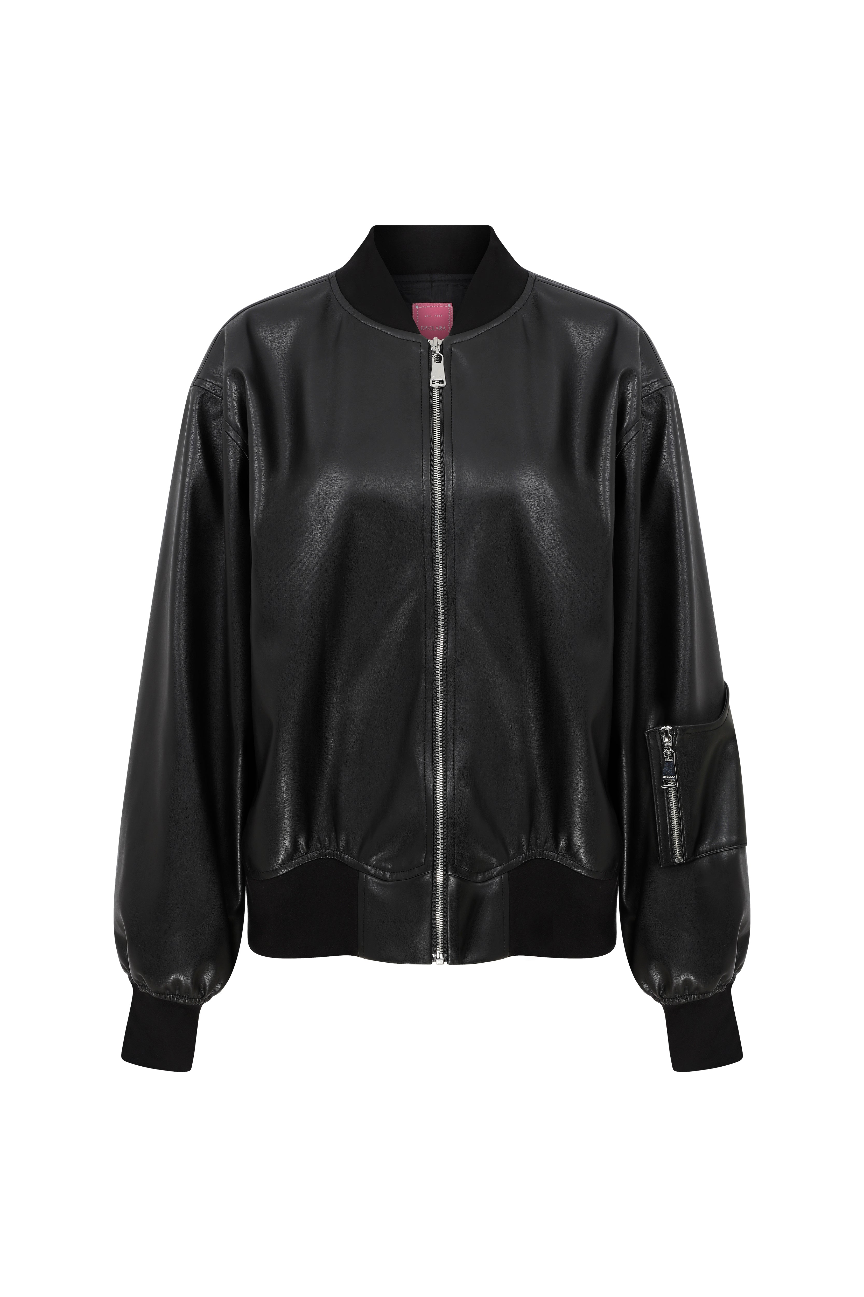 Declara-Nightfall Leather Bomber-Ceket-4-Milagron.com