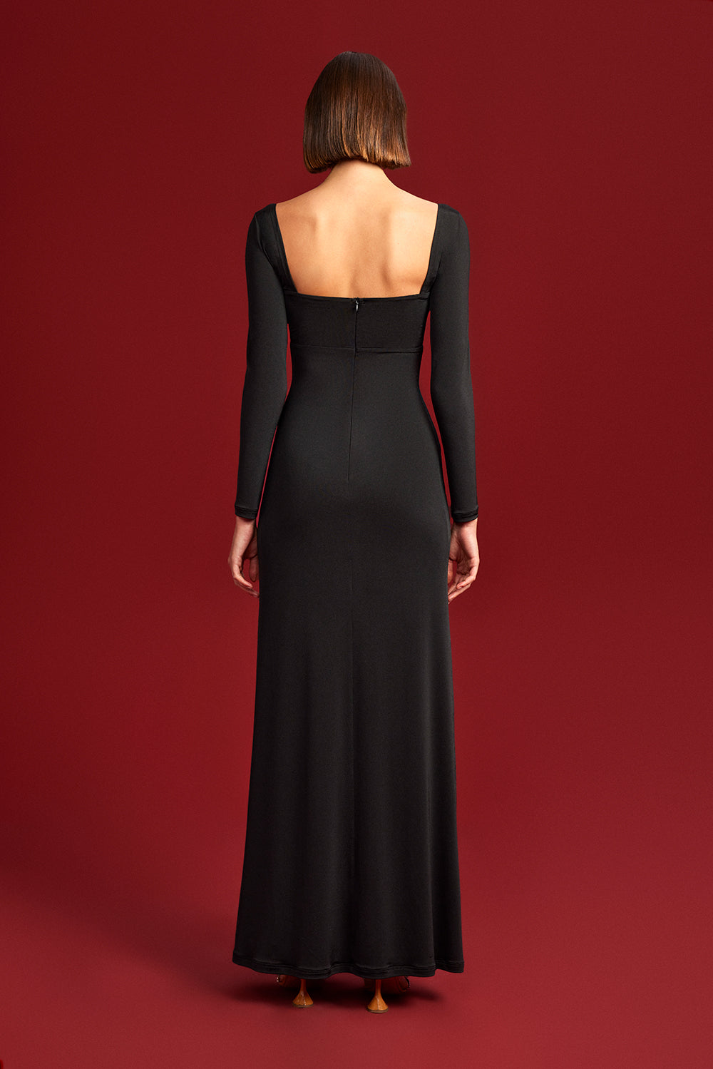 Declara-Noir Charm Dress-Elbise-3-Milagron.com