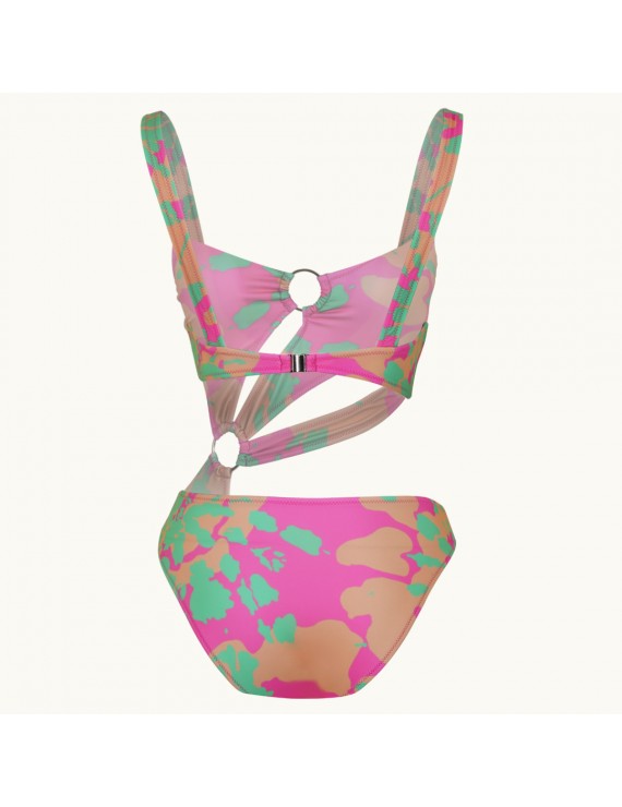 Declara-Pink Tie Dye Swimsuit-Bikini & Mayo-2-Milagron.com