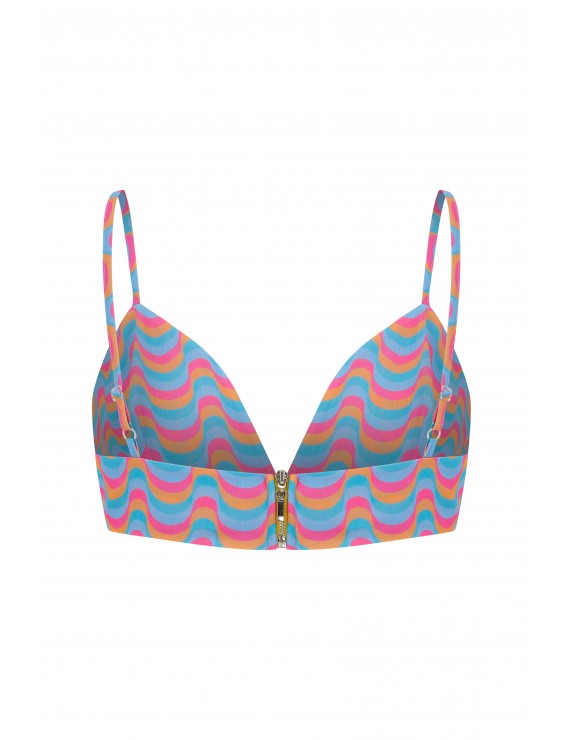 Declara-Pink Wavy Bra Top-2-Milagron.com