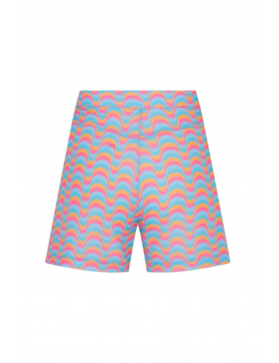 Declara-Pink Wavy Shorts-2-Milagron.com