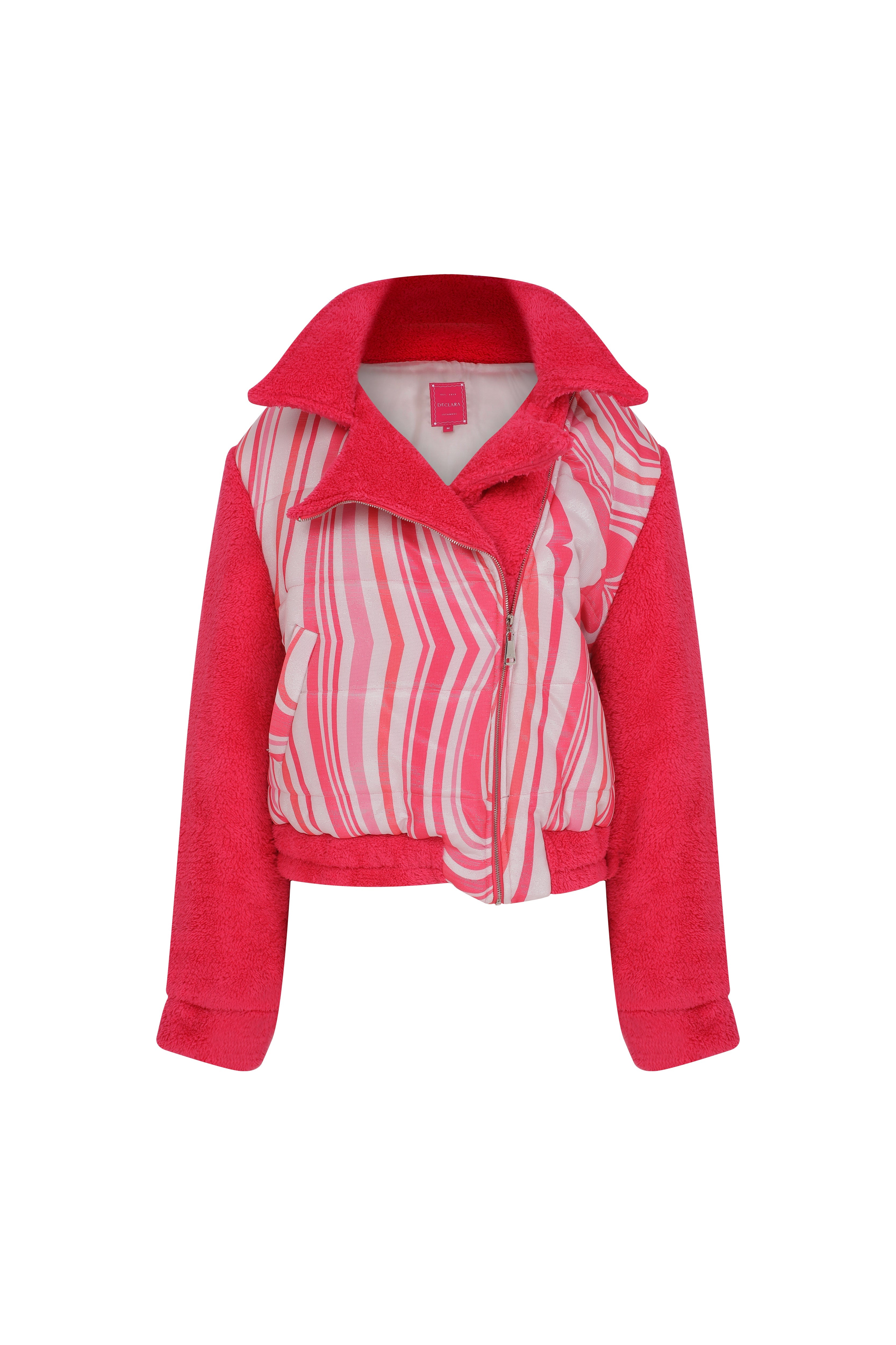 Declara-Psychedelic Fushsia Bomber Jacket-Ceket-2-Milagron.com