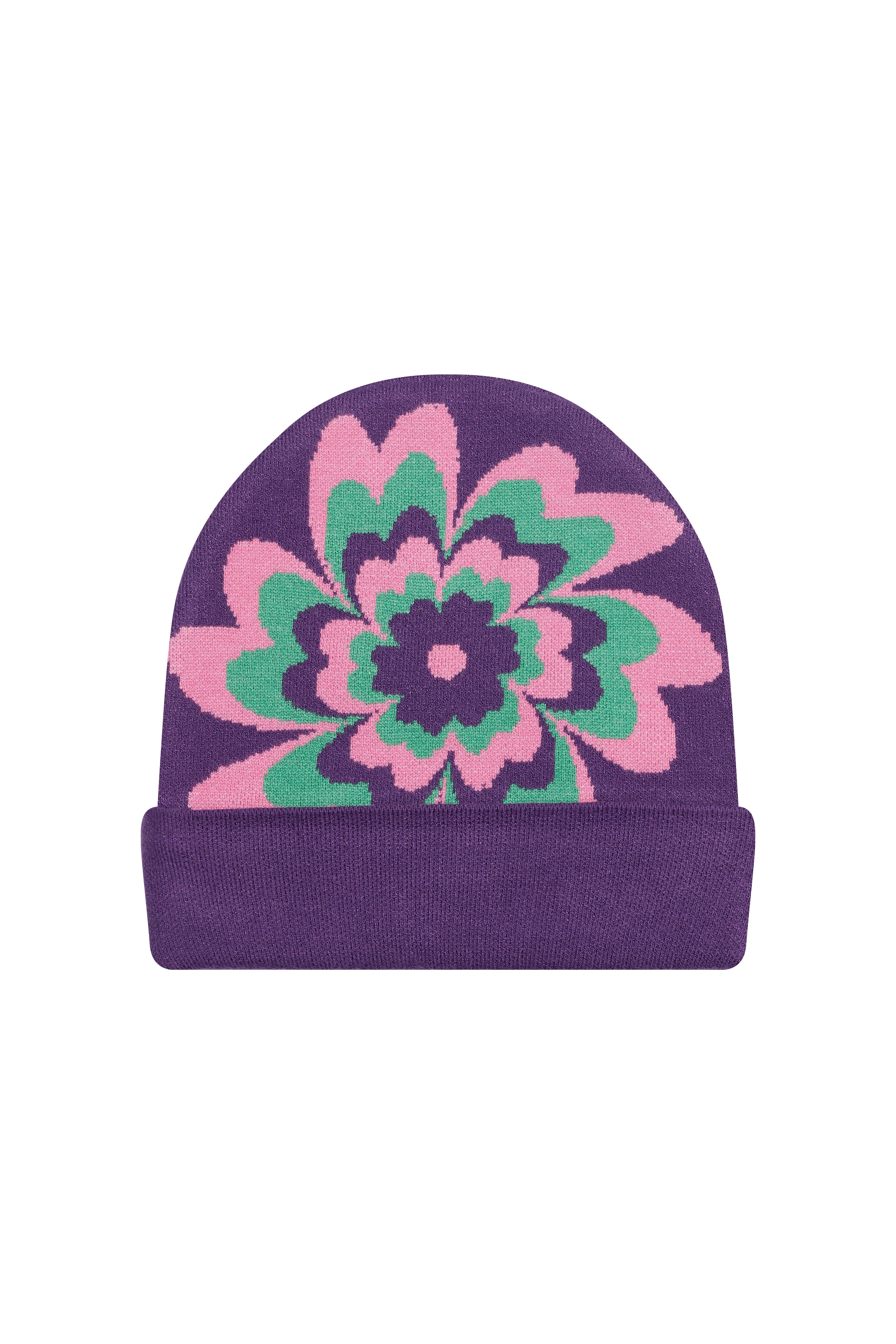 Declara-Purple Botanical Bless Beanie-Bere-1-Milagron.com