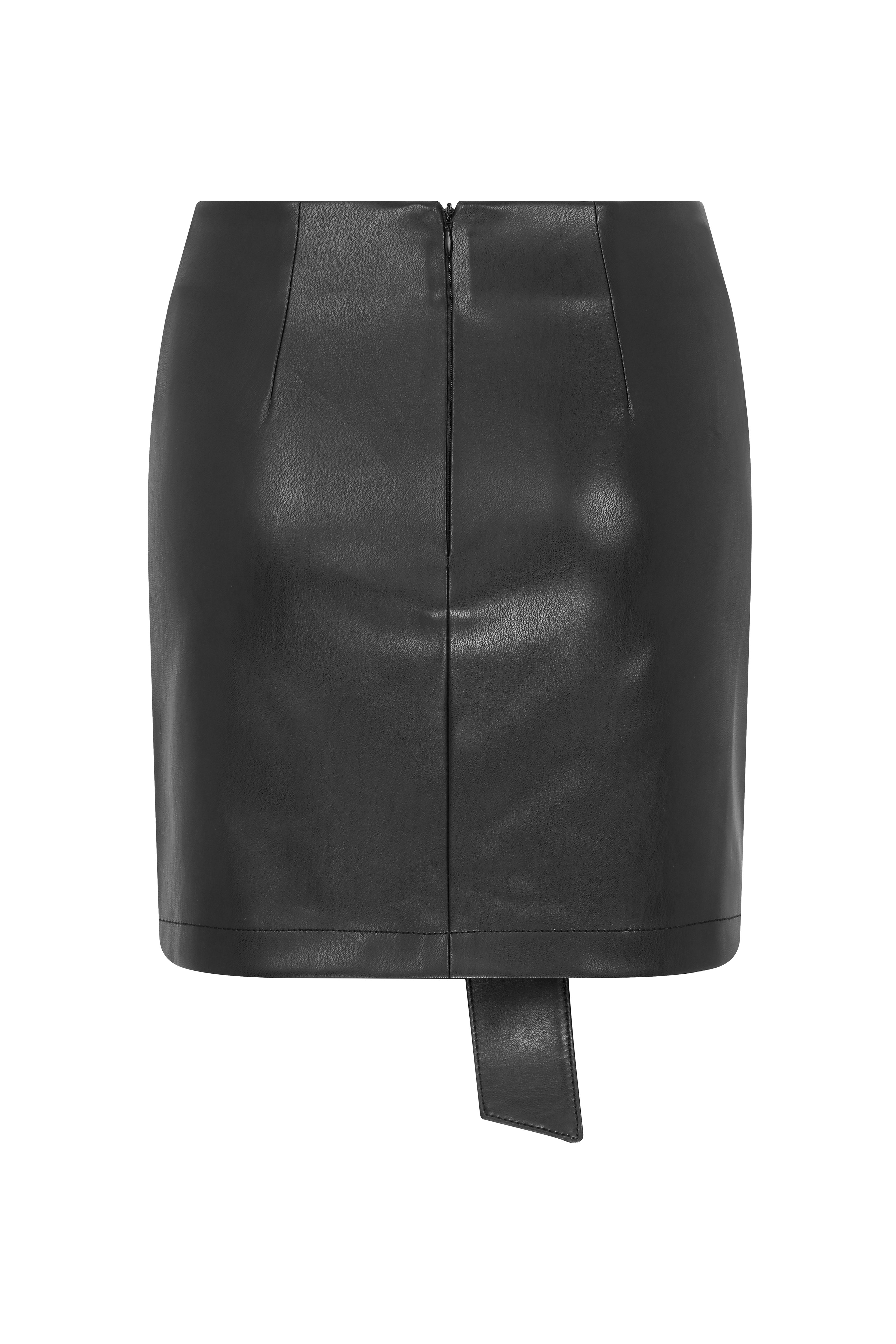 Declara-Romance In Leather Mini Skirt-Etek-3-Milagron.com