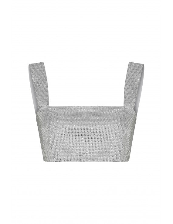 Declara-Silver Glitter Top-1-Milagron.com