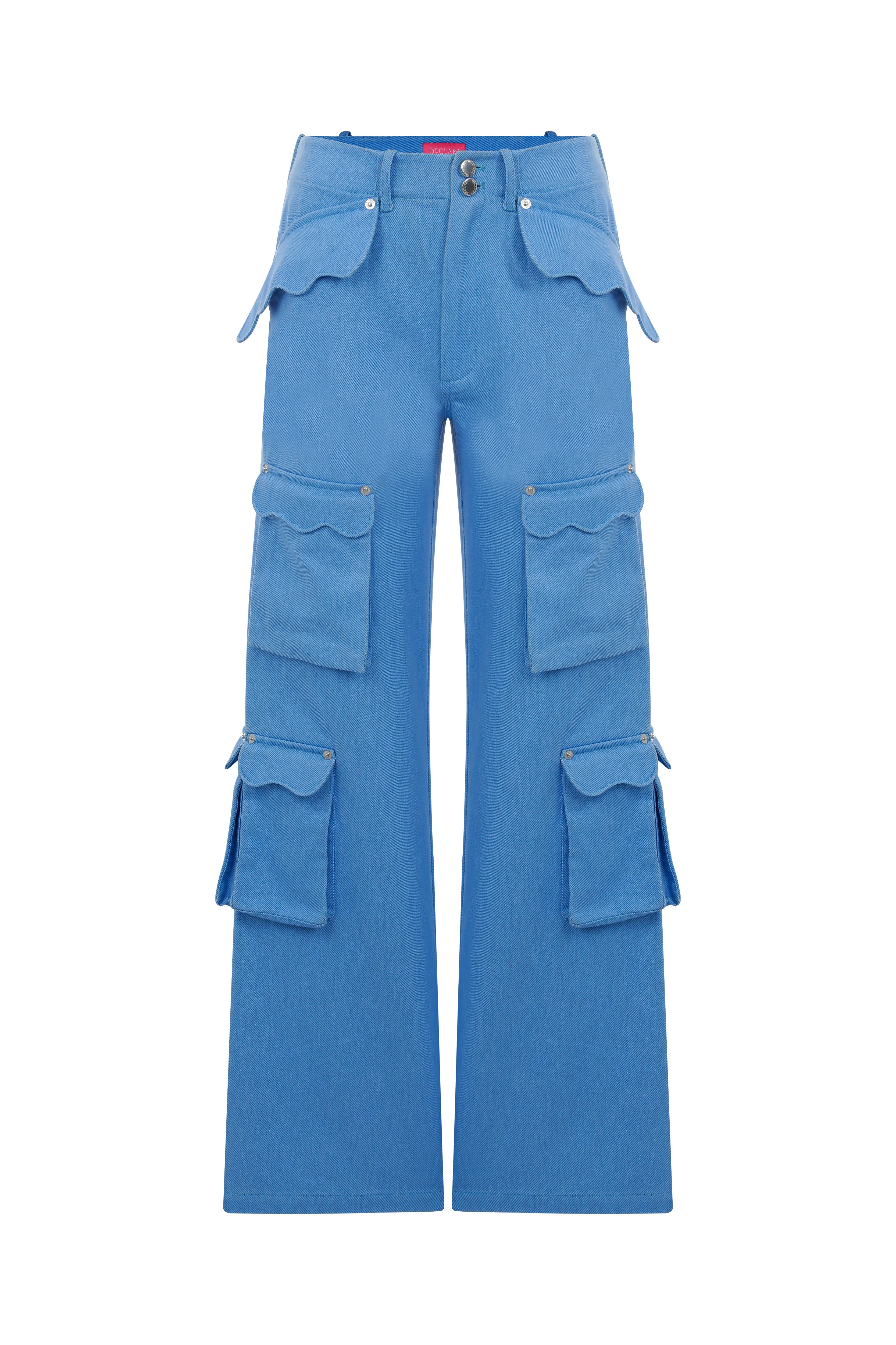 Declara-Wavy Denim Cargo Pant-Pantolon-2-Milagron.com