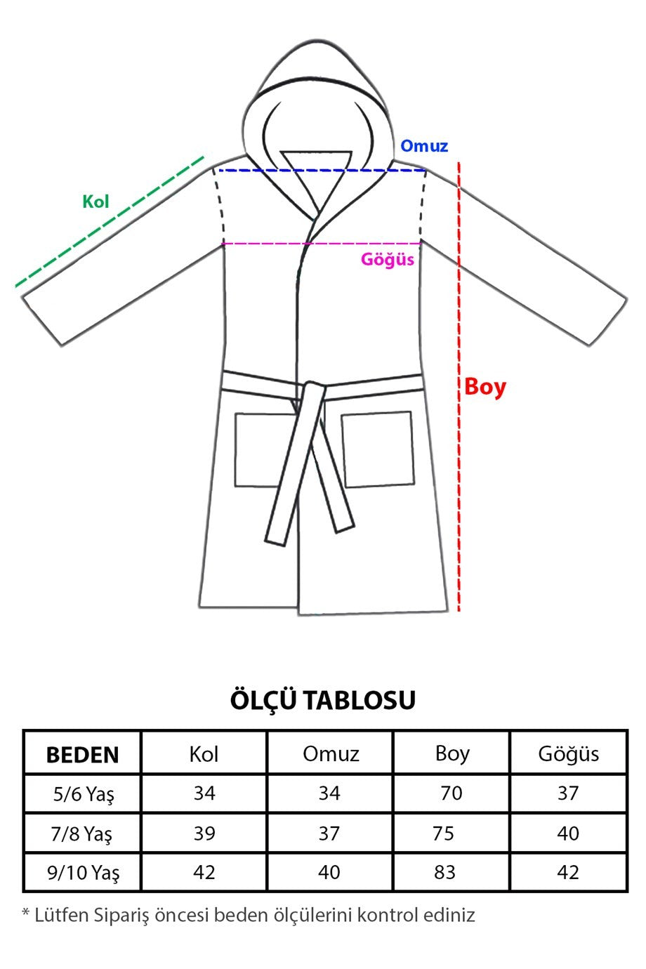 Denizli Concept-Basic Çocuk Bornoz-Bornoz-3-Milagron.com