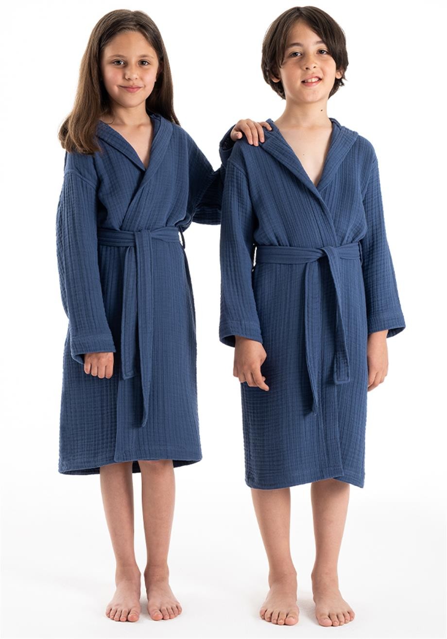 Denizli Concept-Kapşonlu Müsli̇n Çocuk Bornoz-Bornoz-12-Milagron.com