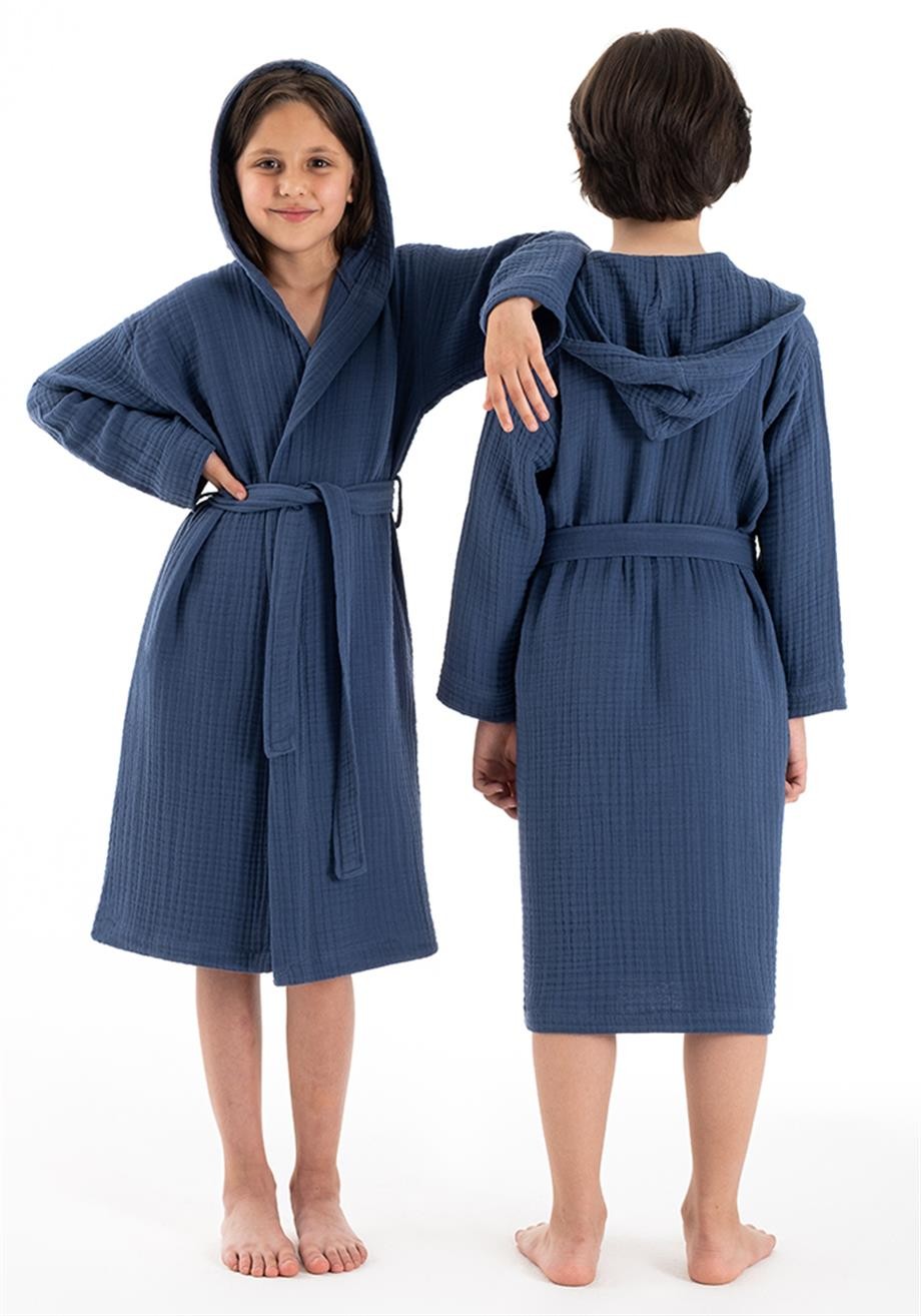 Denizli Concept-Kapşonlu Müsli̇n Çocuk Bornoz-Bornoz-13-Milagron.com