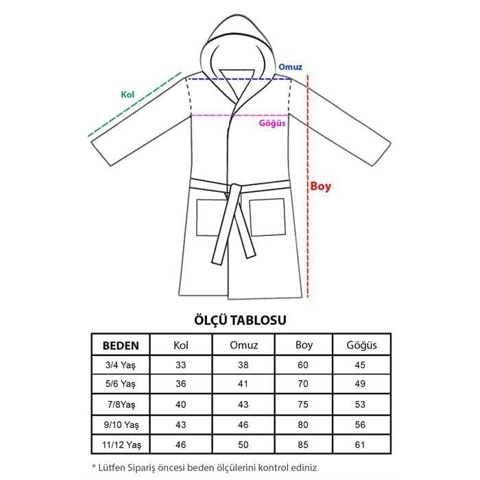 Denizli Concept-Kapşonlu Müsli̇n Çocuk Bornoz-Bornoz-15-Milagron.com