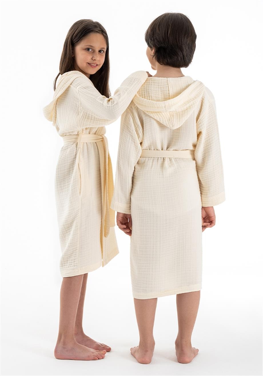 Denizli Concept-Kapşonlu Müsli̇n Çocuk Bornoz-Bornoz-17-Milagron.com