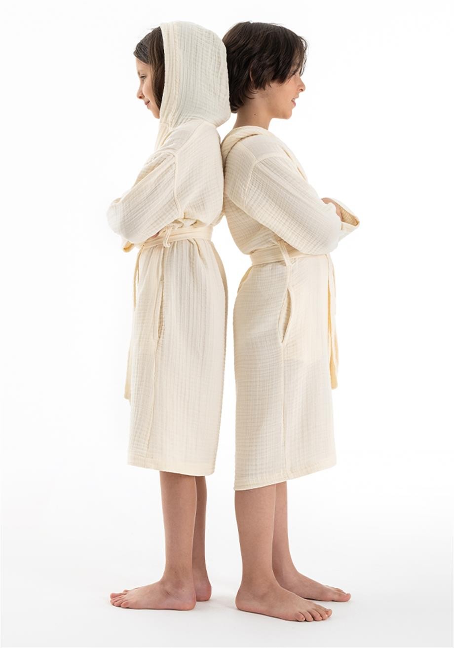 Denizli Concept-Kapşonlu Müsli̇n Çocuk Bornoz-Bornoz-18-Milagron.com