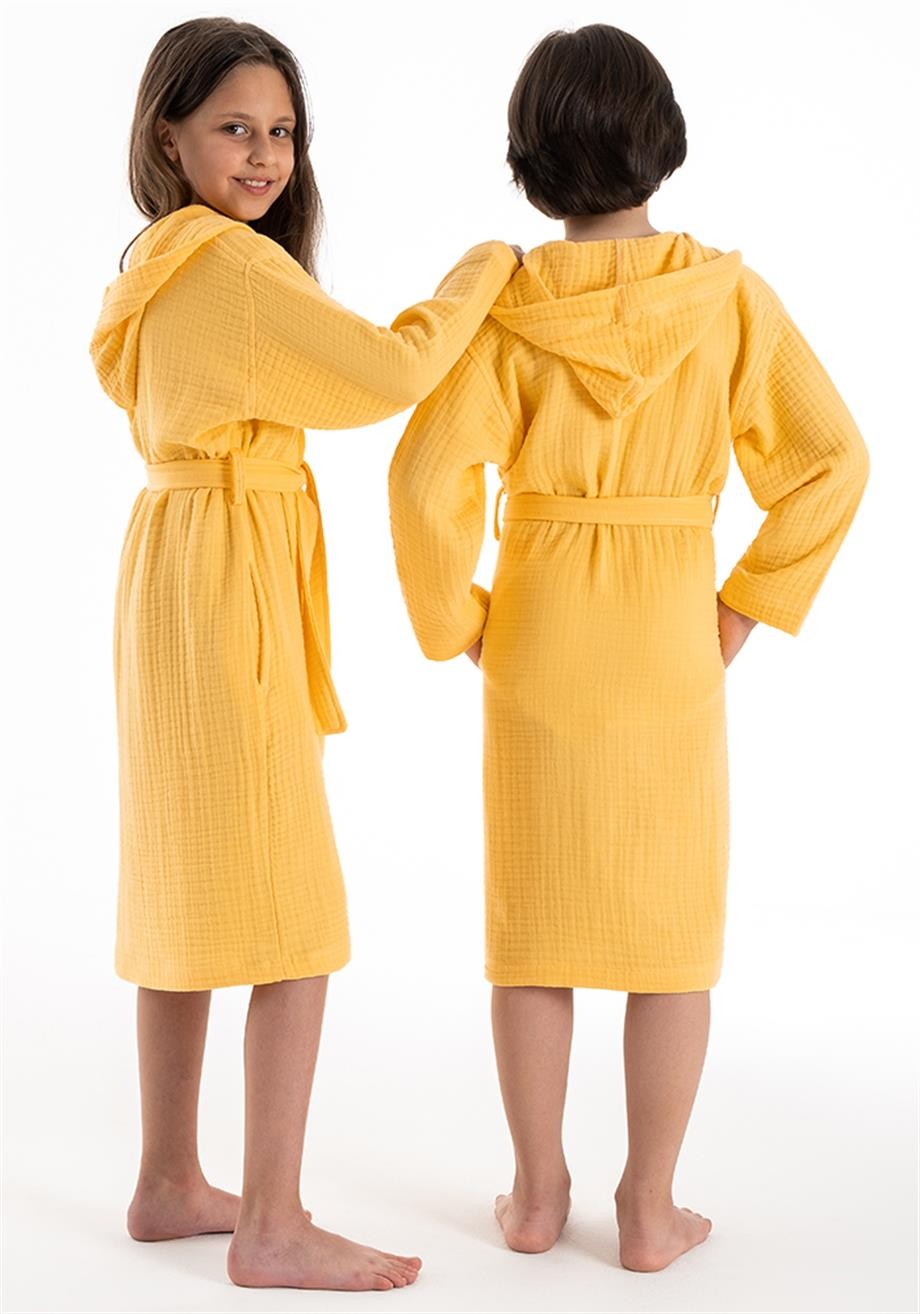 Denizli Concept-Kapşonlu Müsli̇n Çocuk Bornoz-Bornoz-3-Milagron.com