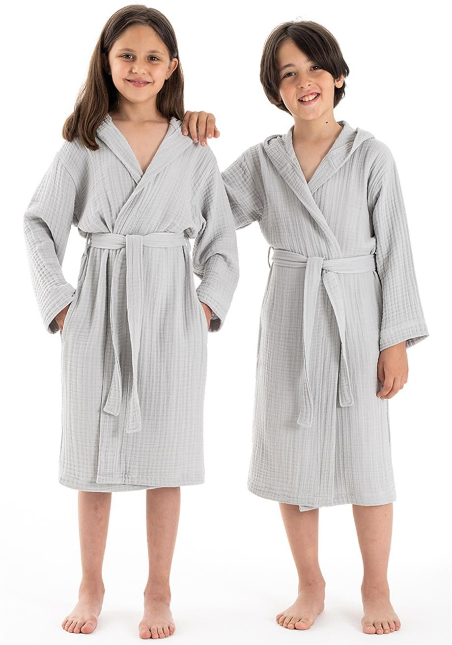 Denizli Concept-Kapşonlu Müsli̇n Çocuk Bornoz-Bornoz-7-Milagron.com