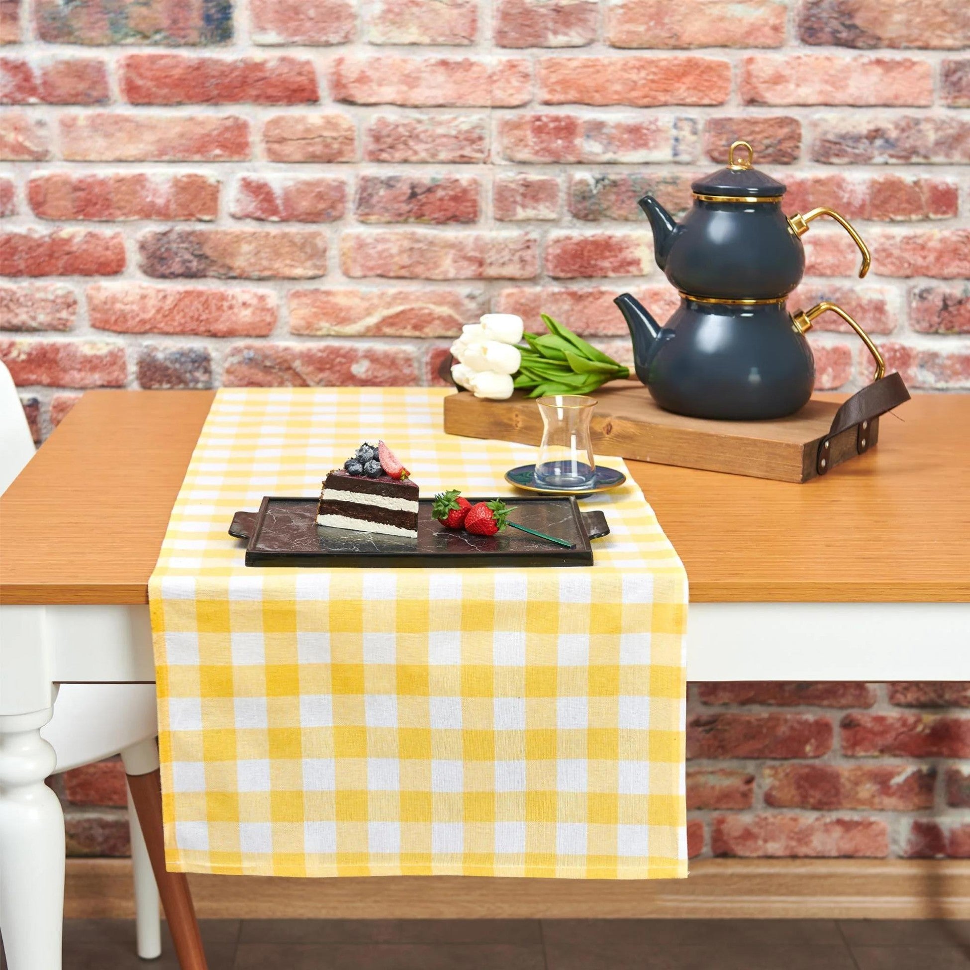 Denizli Concept-Kareli̇ Runner 2'li̇ Set-Runner-5-Milagron.com