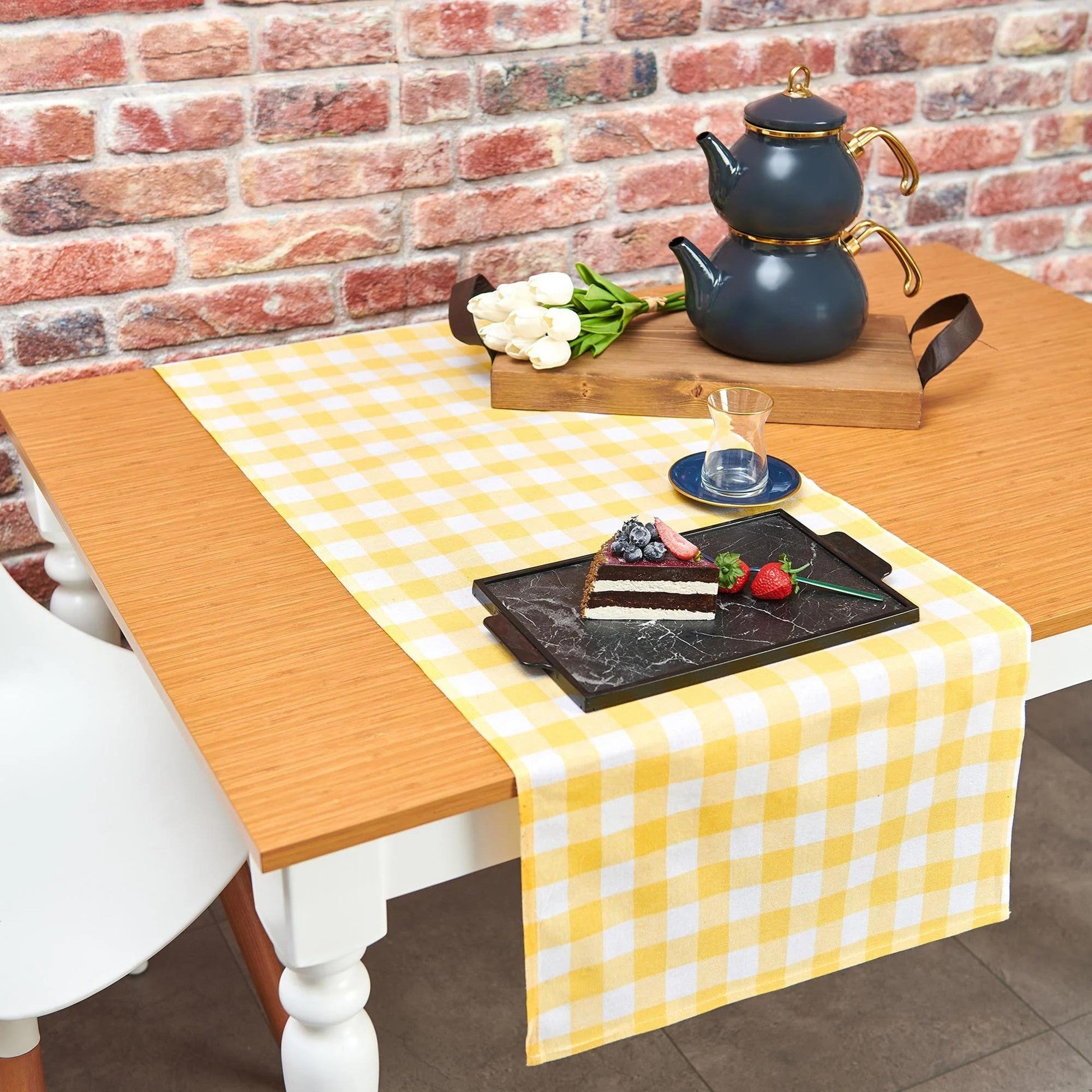 Denizli Concept-Kareli̇ Runner 2'li̇ Set-Runner-6-Milagron.com