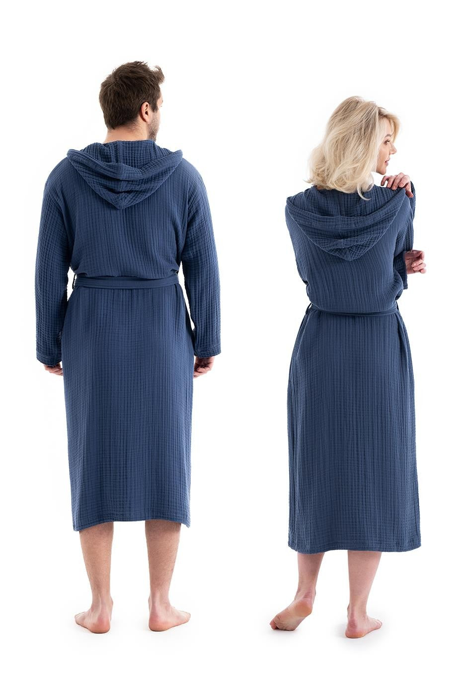 Denizli Concept-Unisex Kapşonlu 4 Kat Müsli̇n Bornoz-Bornoz-10-Milagron.com