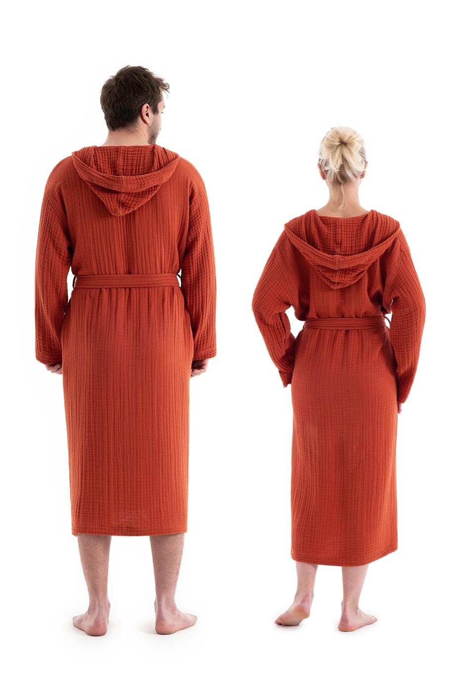 Denizli Concept-Unisex Kapşonlu 4 Kat Müsli̇n Bornoz-Bornoz-18-Milagron.com