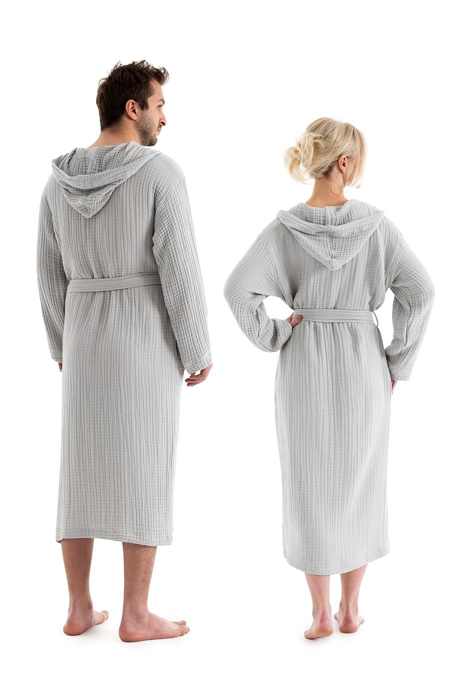 Denizli Concept-Unisex Kapşonlu 4 Kat Müsli̇n Bornoz-Bornoz-2-Milagron.com