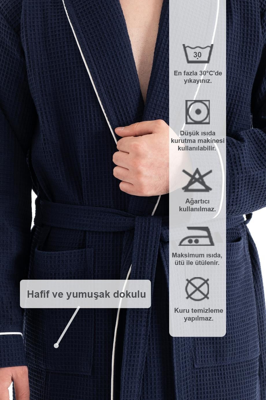 Denizli Concept-Unisex Soho Pi̇ke Bornoz-Bornoz-21-Milagron.com