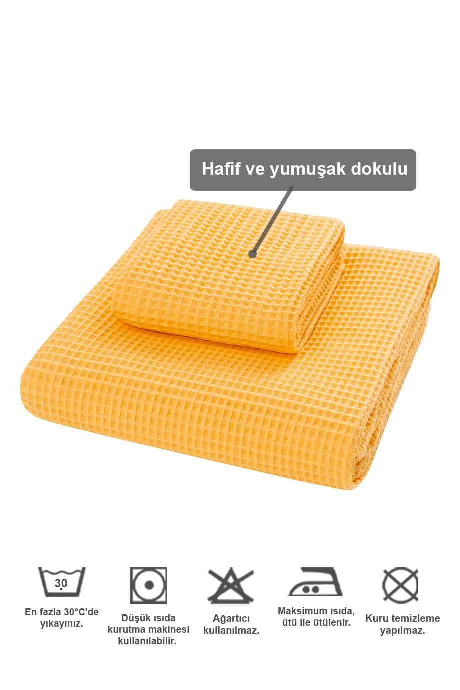 Denizli Concept-Waffle Banyo Havlu Seti̇-Havlu Seti-3-Milagron.com