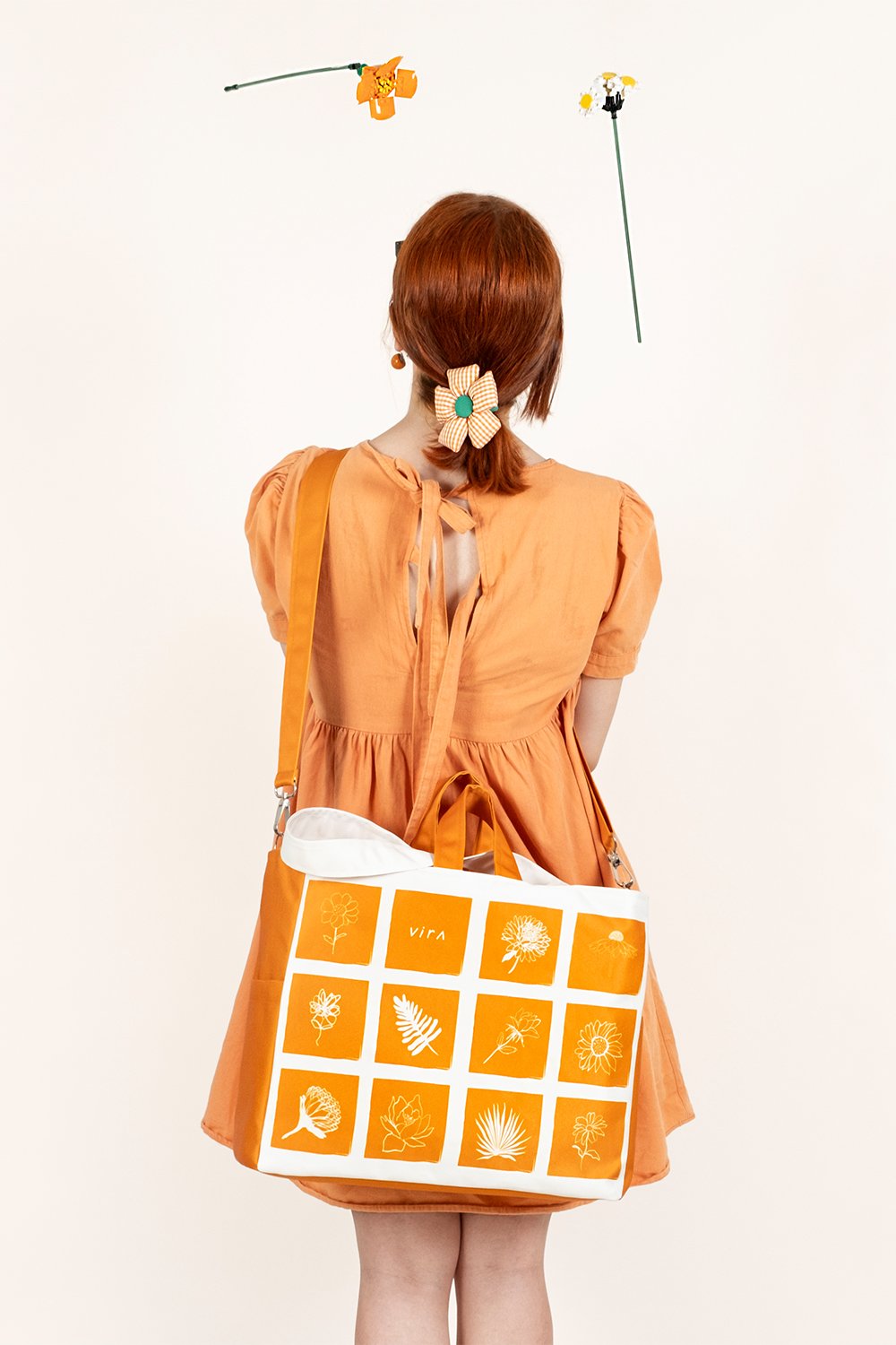 Design Vira-Flowers Weekend Bag-Omuz Çantası-1-Milagron.com