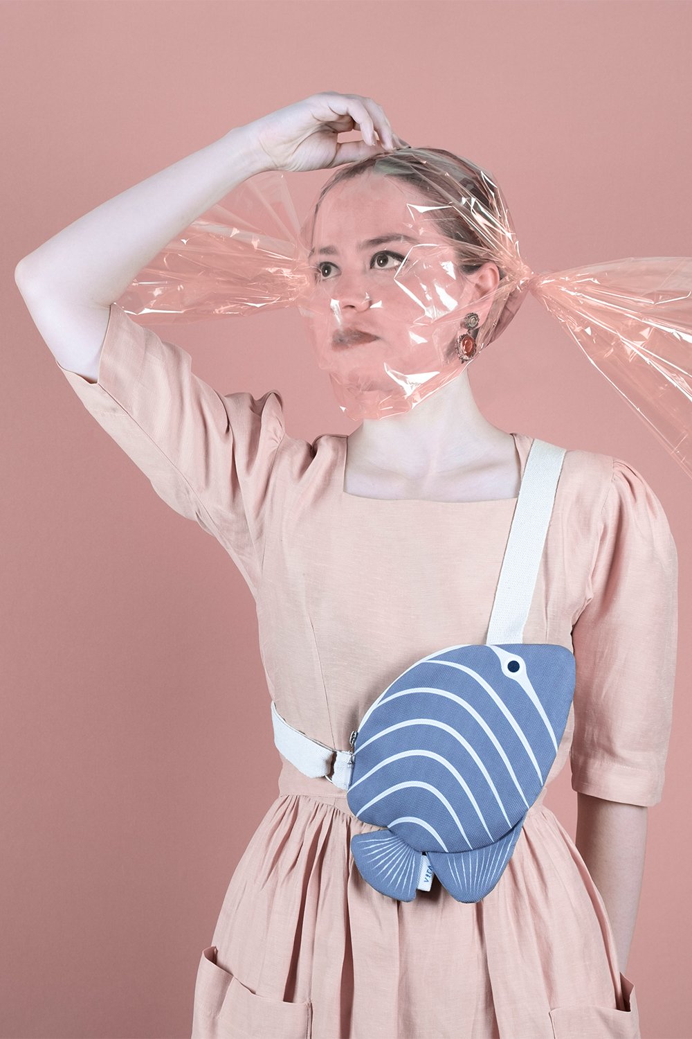 Design Vira-Gray Regal Angelfish-Bel Çantası-1-Milagron.com