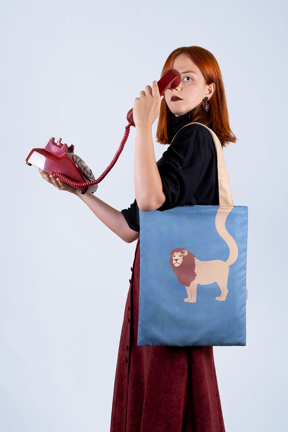 Design Vira-Lion Tote Bag-Omuz Çantası-1-Milagron.com