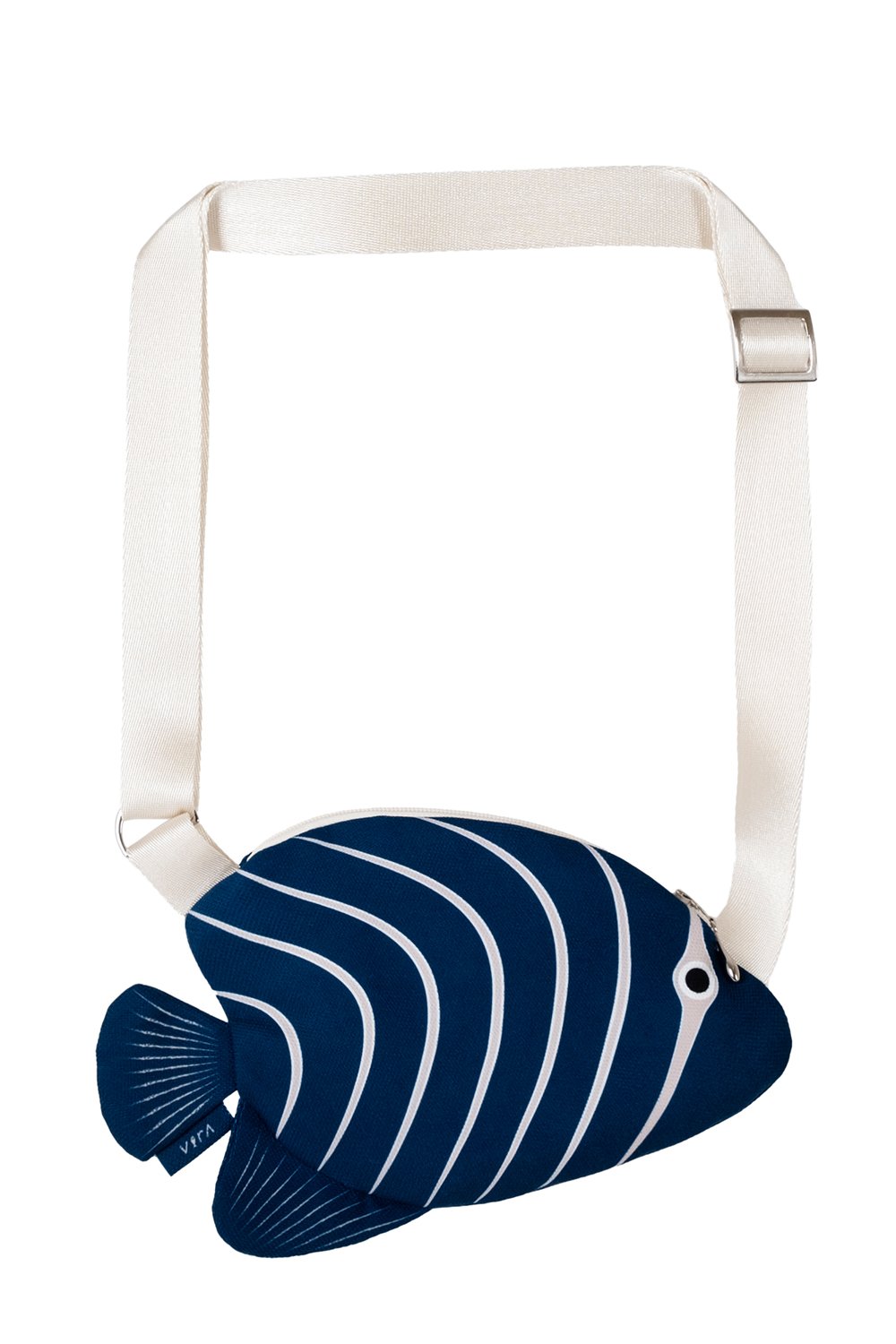 Design Vira-Navy Blue Regal Angelfish-Bel Çantası-3-Milagron.com