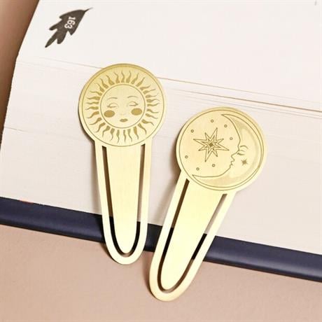 Designwork Ink-Design Works İkili Metal Kitap Ayracı Seti Celestial-Kitap Ayracı-1-Milagron.com