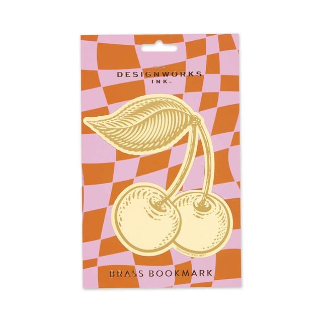 Designwork Ink-Design Works Jumbo Metal Kitap Ayracı Cherries-Kitap Ayracı-1-Milagron.com