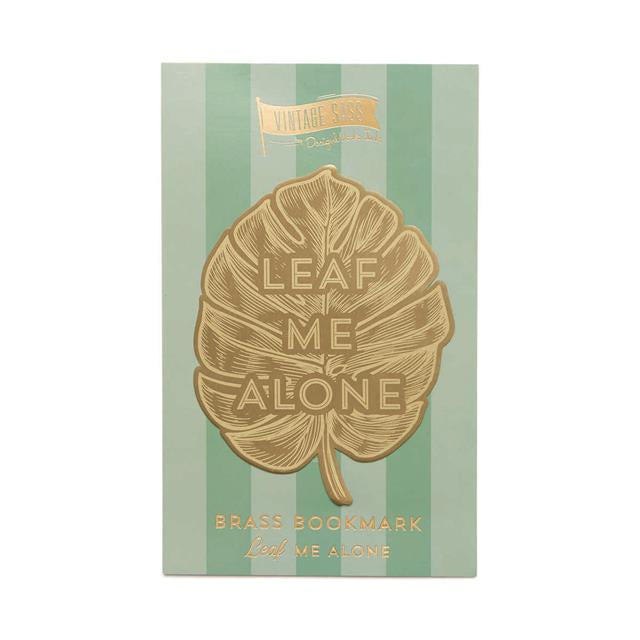 Designwork Ink-Design Works Jumbo Metal Kitap Ayracı Leaf Me Alone-Kitap Ayracı-1-Milagron.com