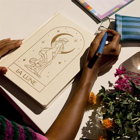 Designwork Ink-Jumbo Journal Bookcloth La Lune Defter-Defter-5-Milagron.com