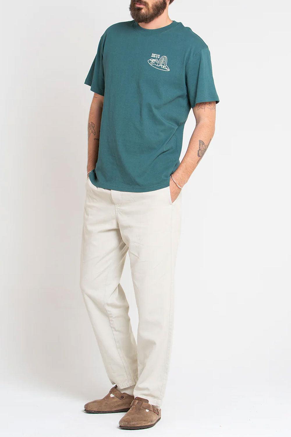 Deus-Layback Tee Jasper Green-T-Shirts-1-Milagron.com
