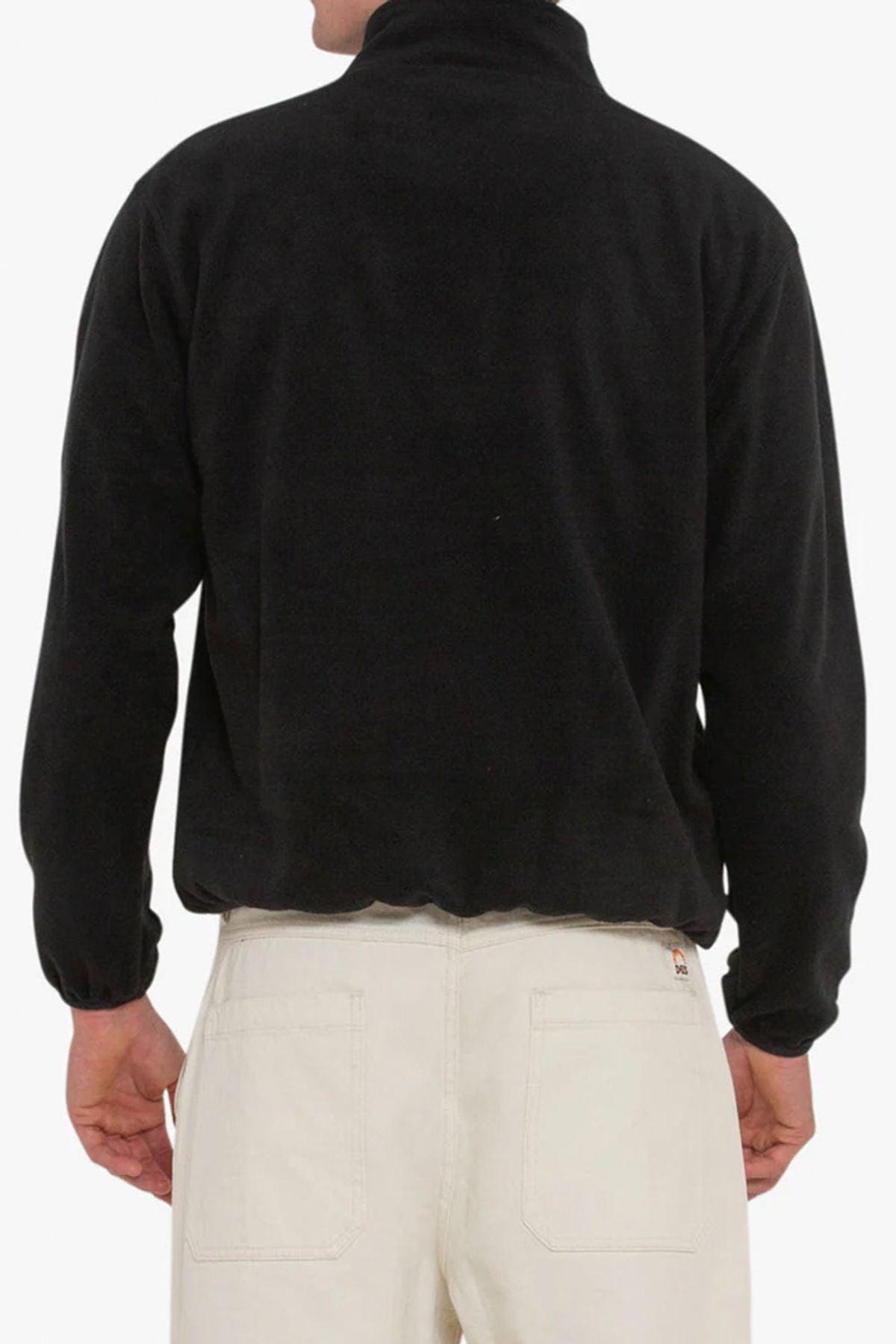 Deus-Munster Zip Polar Fleece Trek Black-Sweatshirts & Hoodies-3-Milagron.com