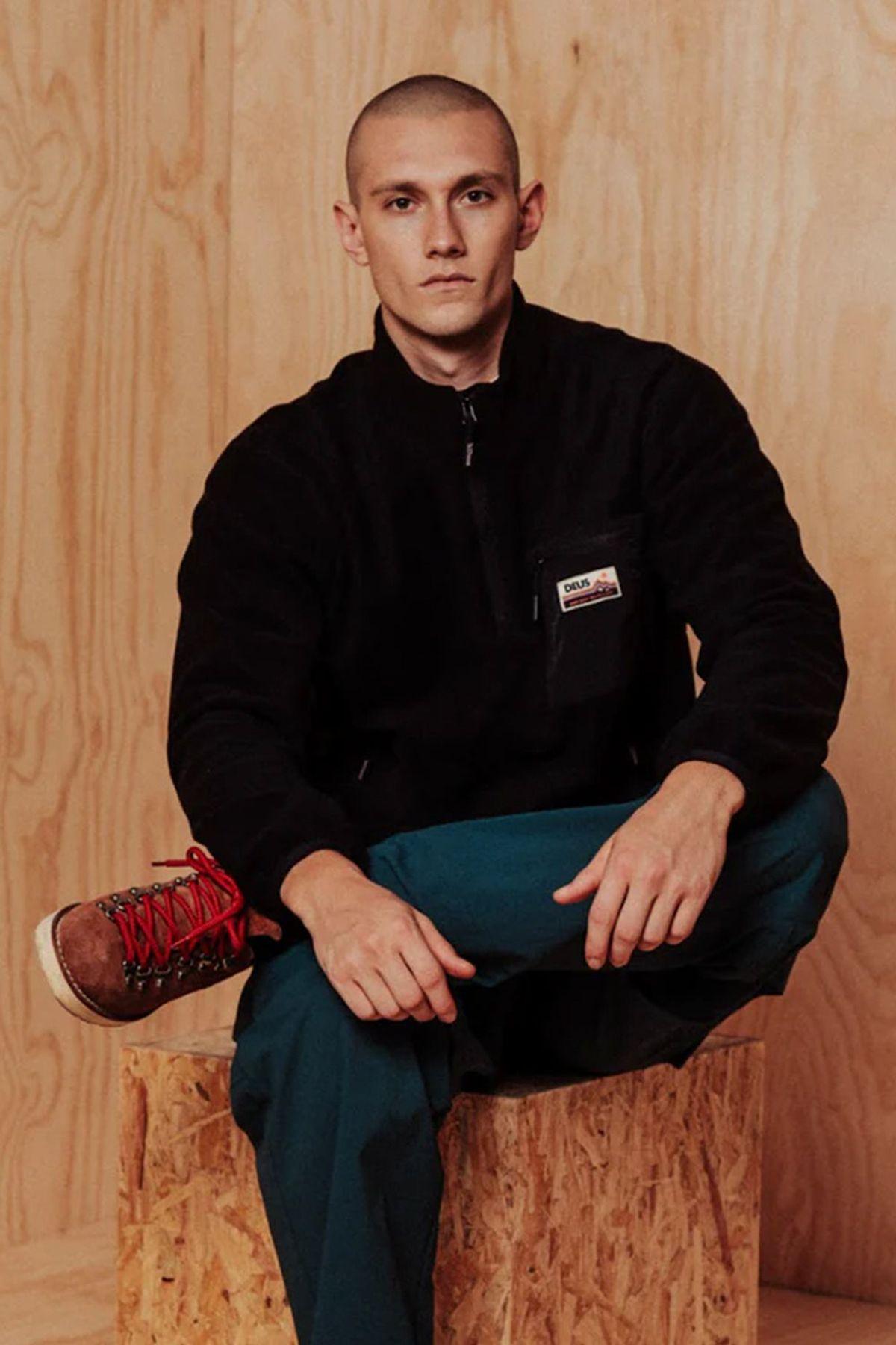 Deus-Munster Zip Polar Fleece Trek Black-Sweatshirts & Hoodies-8-Milagron.com