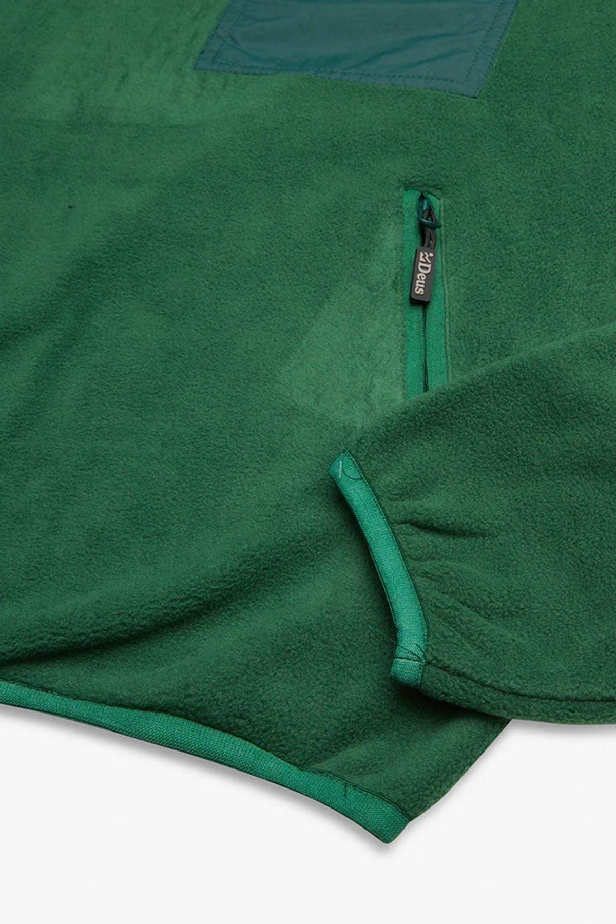 Deus-Munster Zip Polar Fleece Trek Green-Sweatshirts & Hoodies-8-Milagron.com