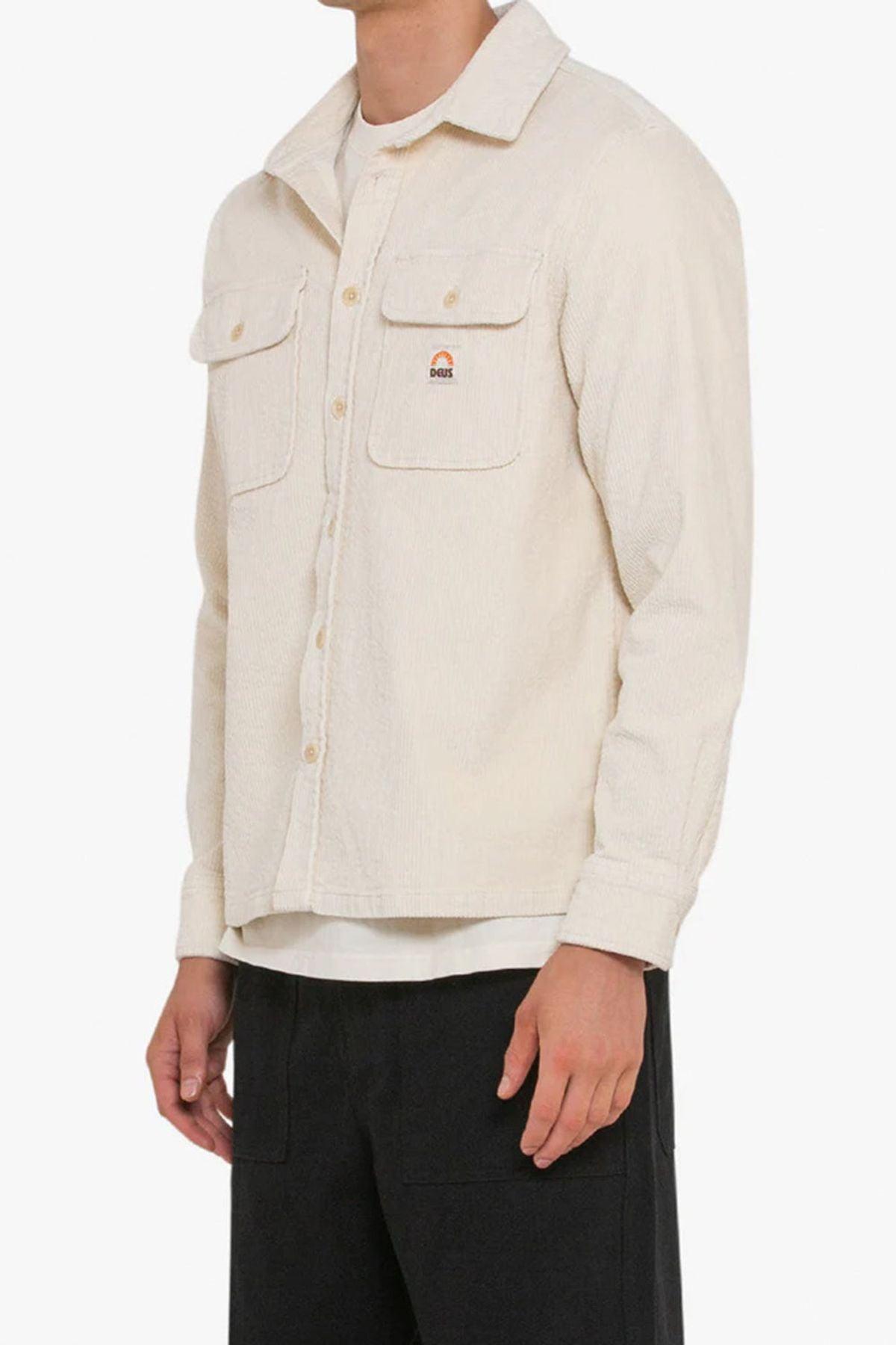 Deus-Vacay Cord Shirt Dirty White-Ceket-2-Milagron.com