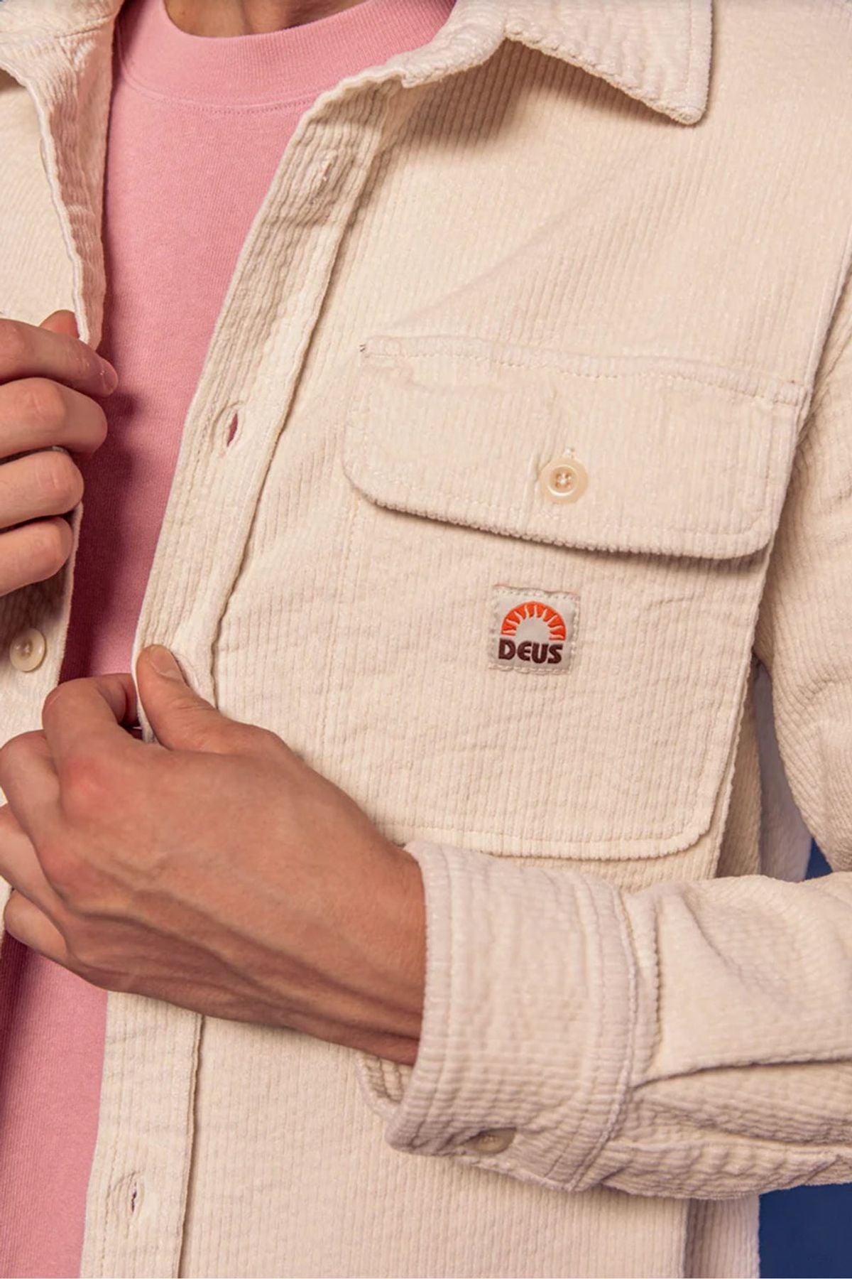 Deus-Vacay Cord Shirt Dirty White-Ceket-7-Milagron.com