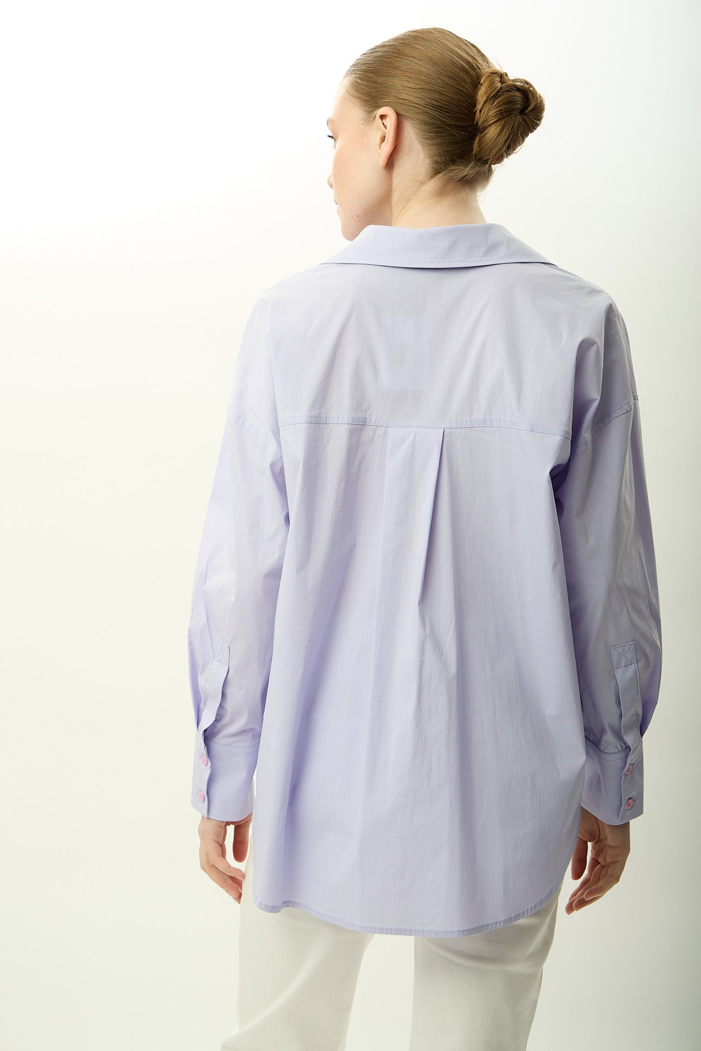 Diagonal-Arkası Uzun Oversize Gömlek (Lila)-GÖMLEK-5-Milagron.com