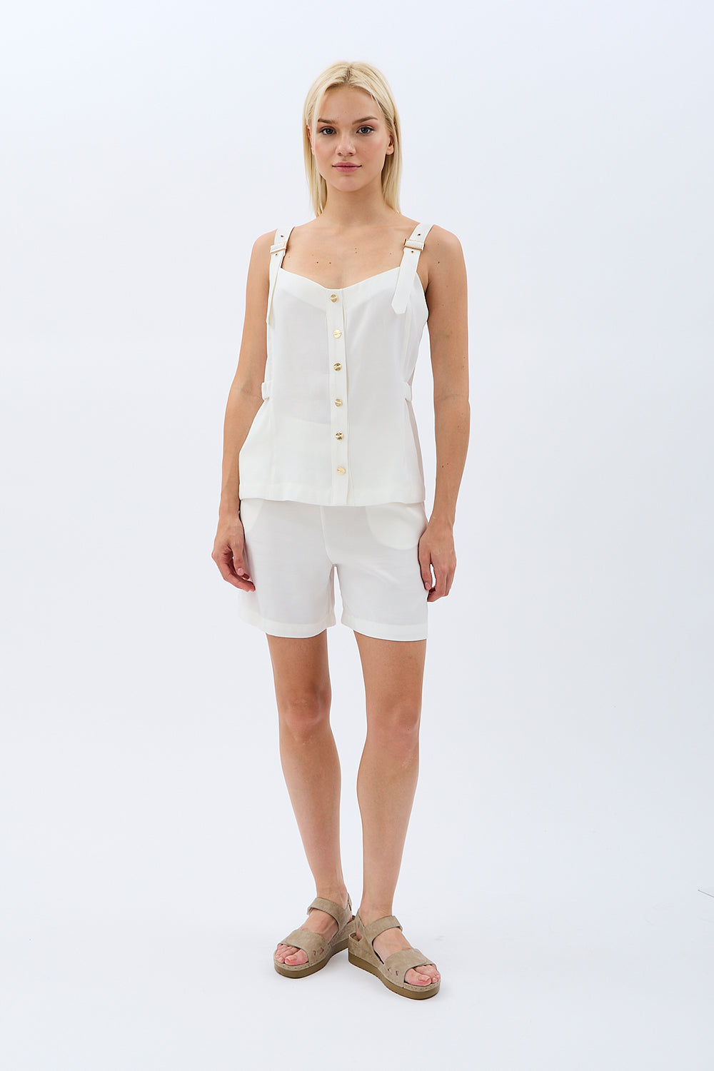 Diagonal-Askıları Tokalı Bluz-Bluz-6-Milagron.com