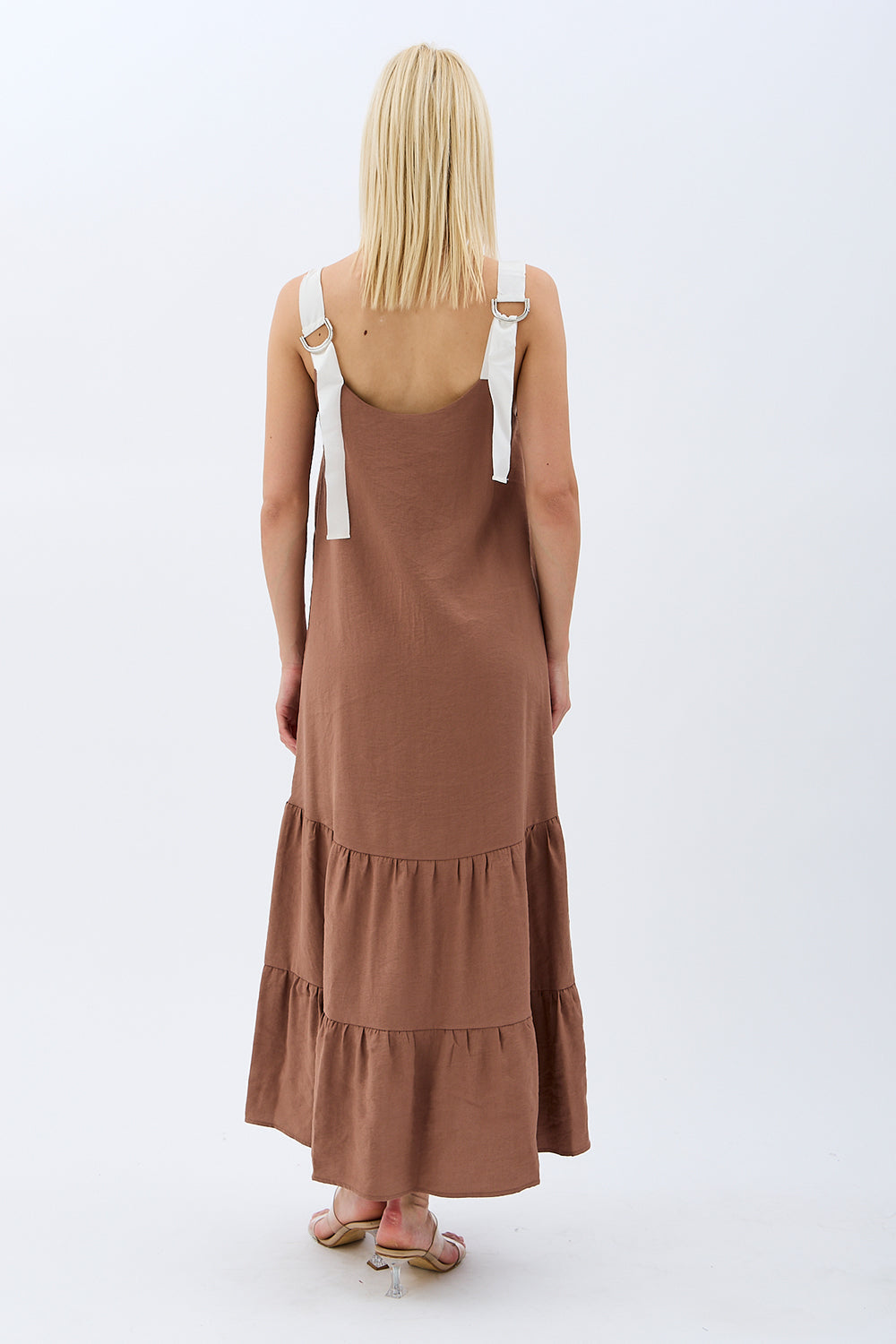 Diagonal-Askılı Maxi Boy Salaş Elbise-Elbise-9-Milagron.com