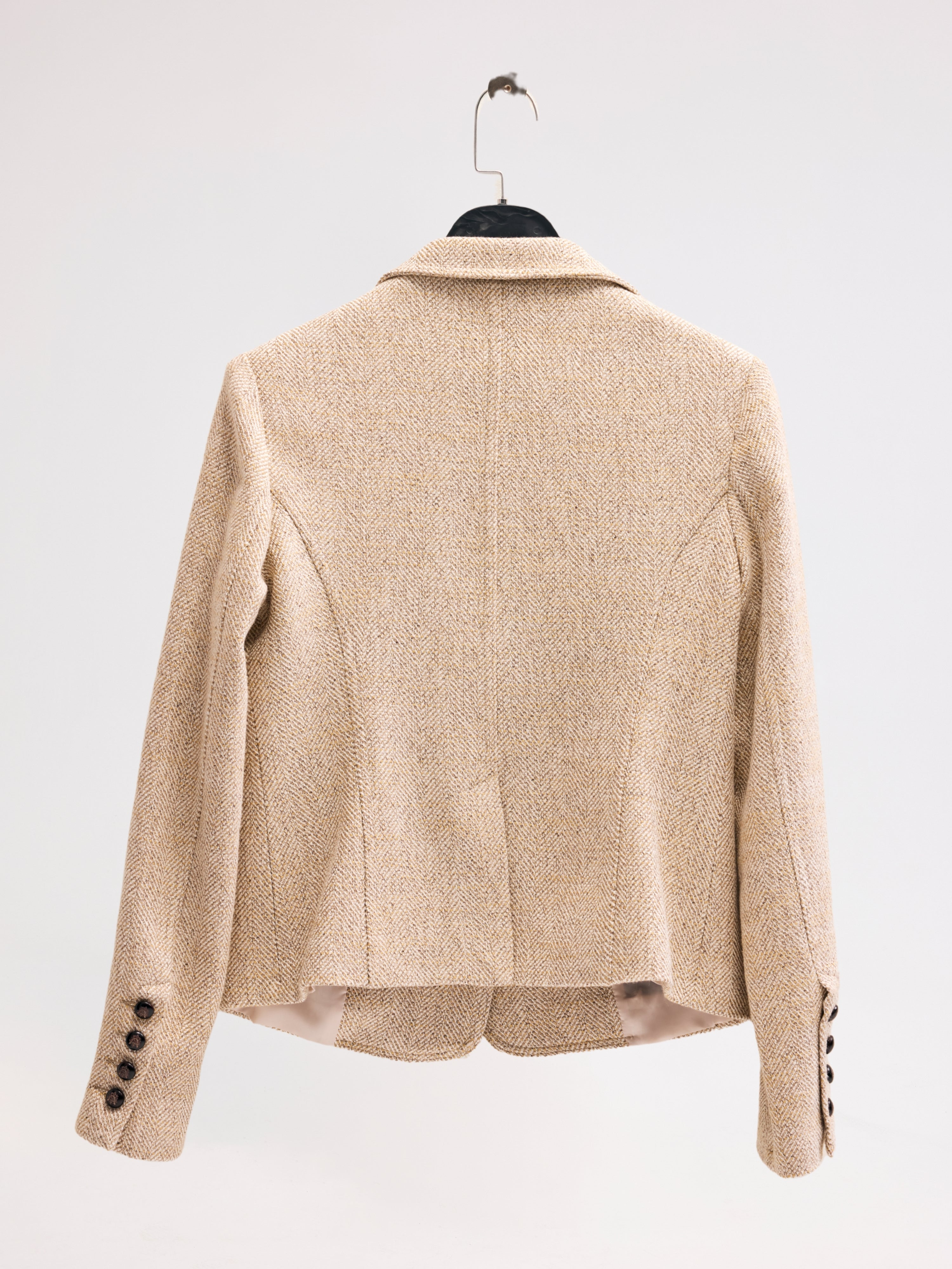 Diagonal-Blazer Bej Ceket-Ceket-10-Milagron.com