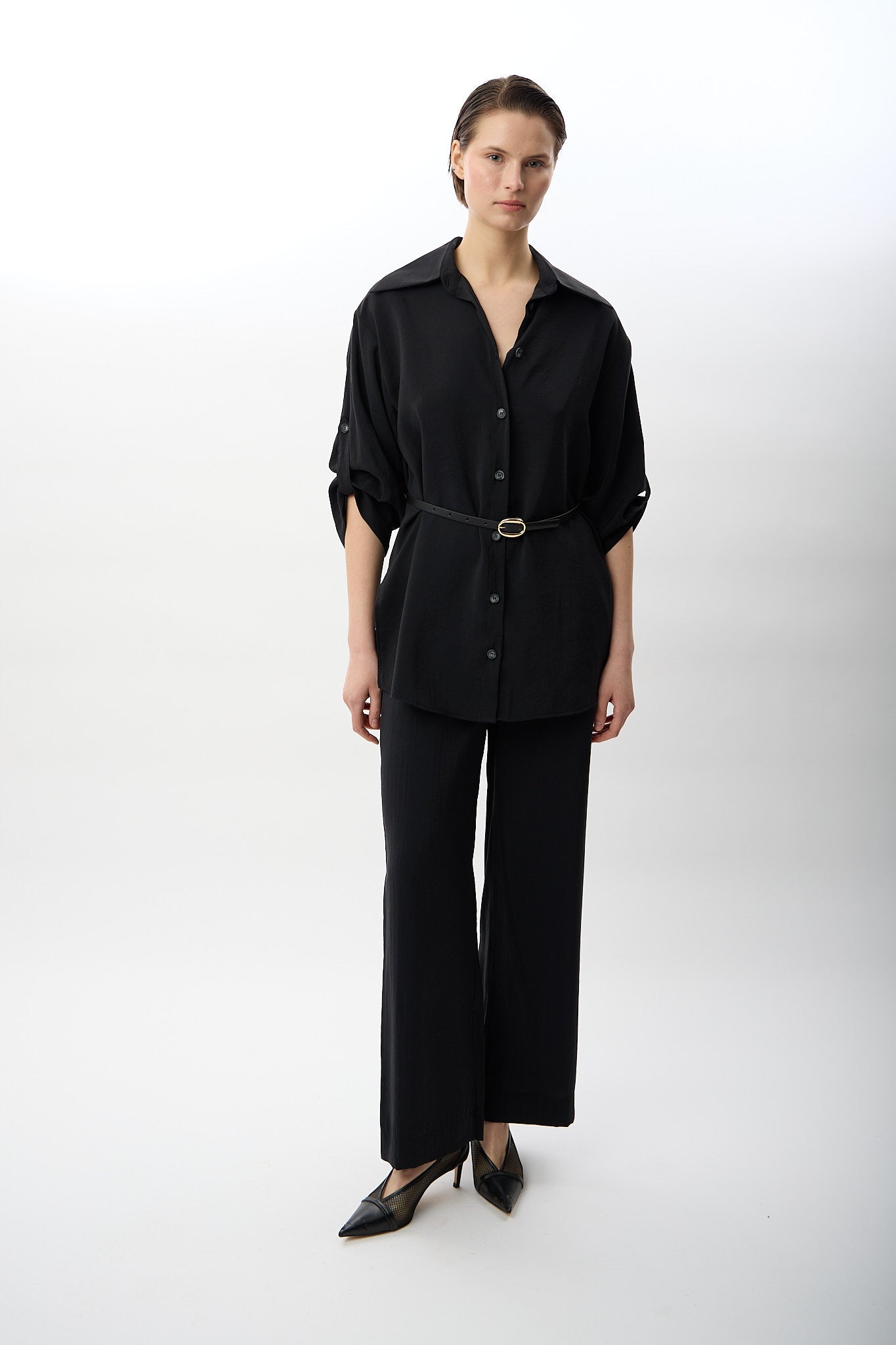 Diagonal-Bol Kesim Yırtmaçlı Pantolon-,-11-Milagron.com