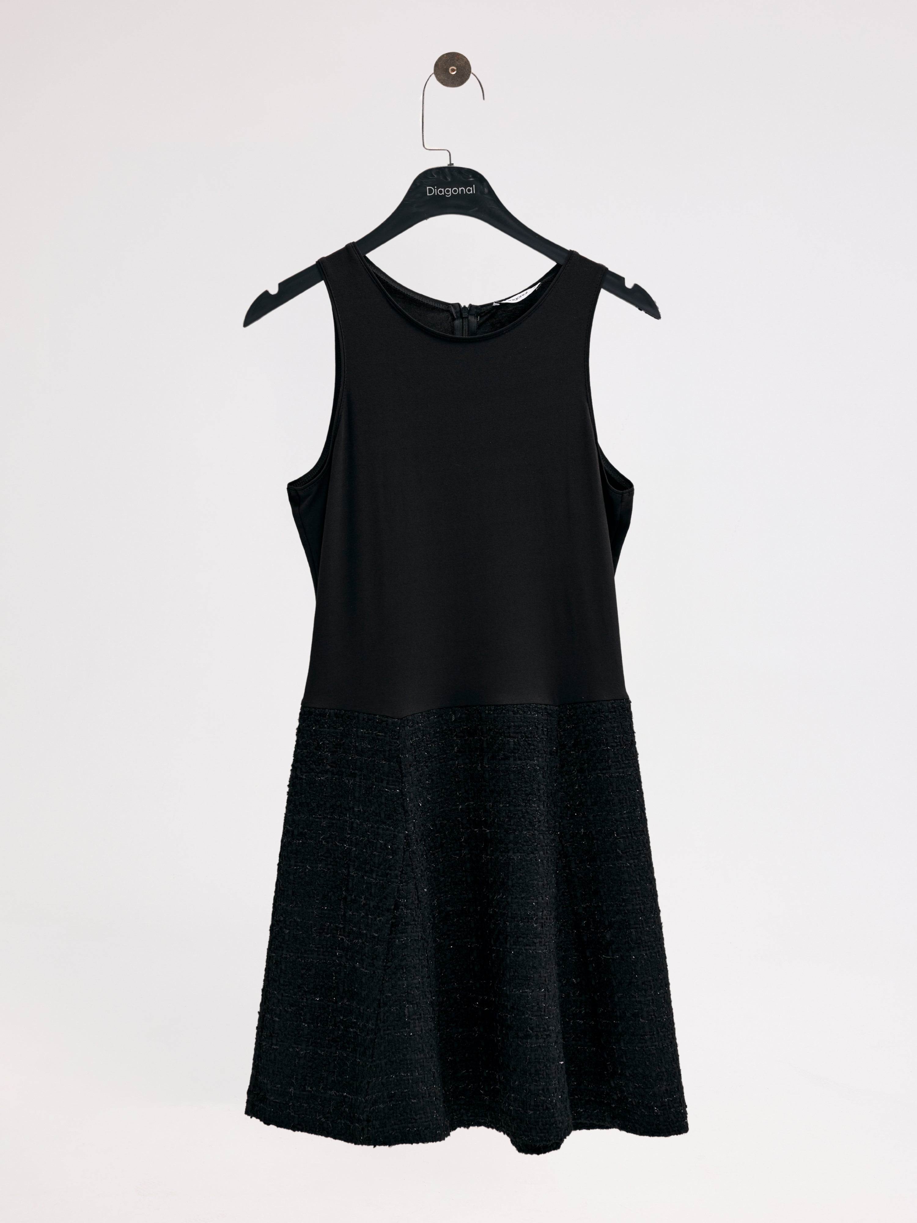 Diagonal-Ceket Elbise İkili Siyah Takım-Alt - Üst Takım-9-Milagron.com