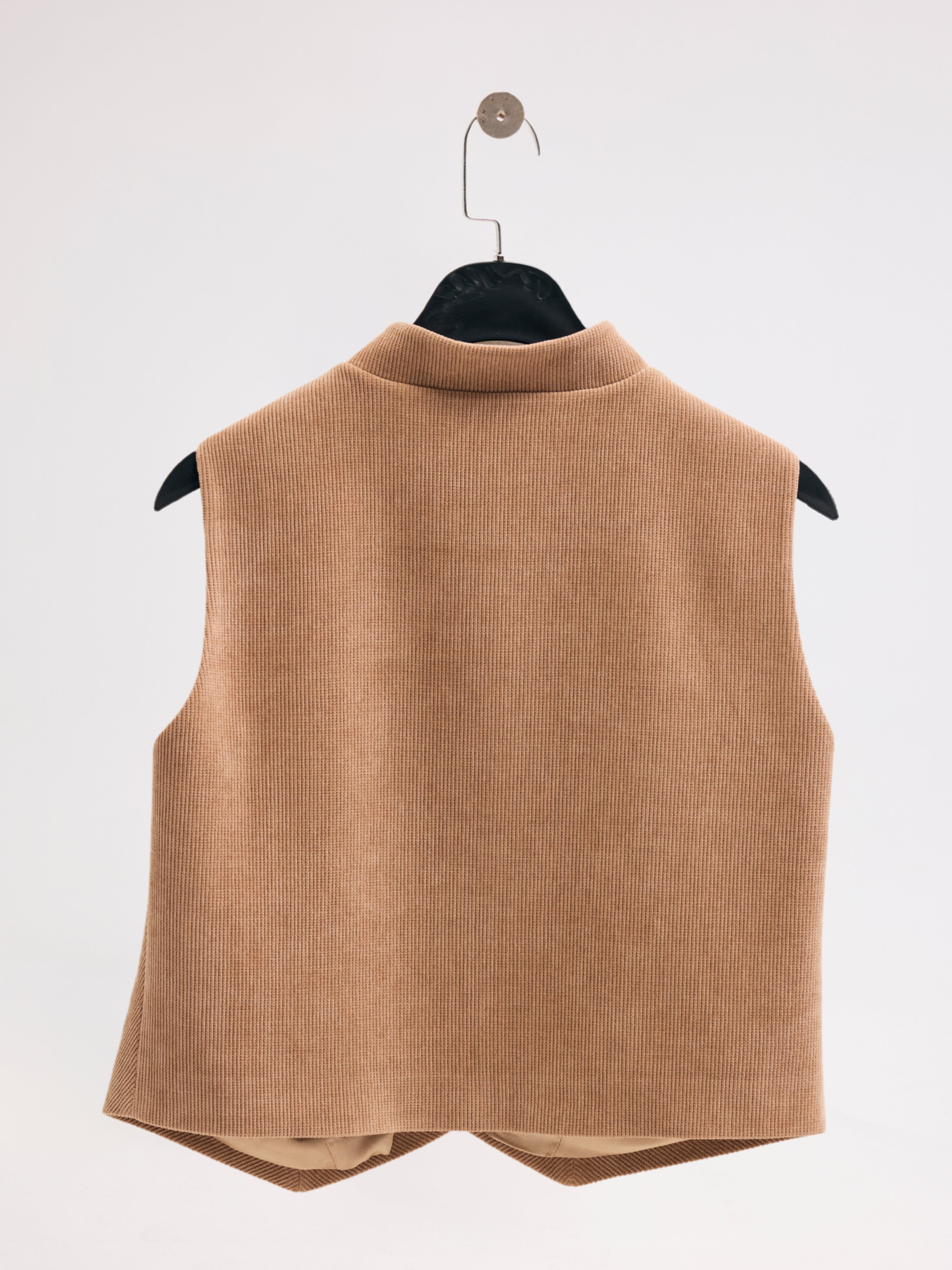 Diagonal-Cep Detay Camel Yelek-YELEK-7-Milagron.com