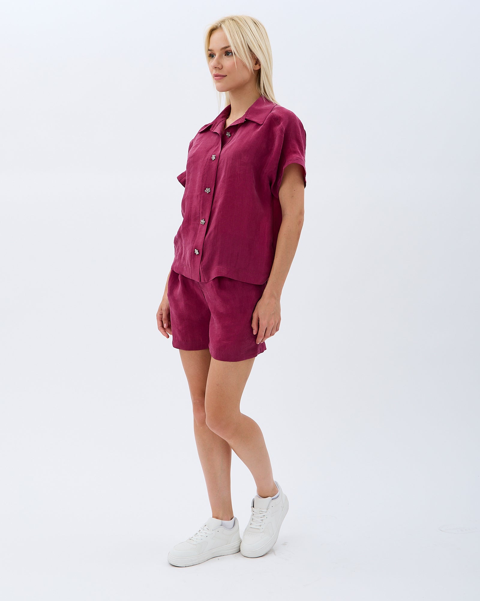 Diagonal-Cepli Düz Kesim Şort-Şort-4-Milagron.com