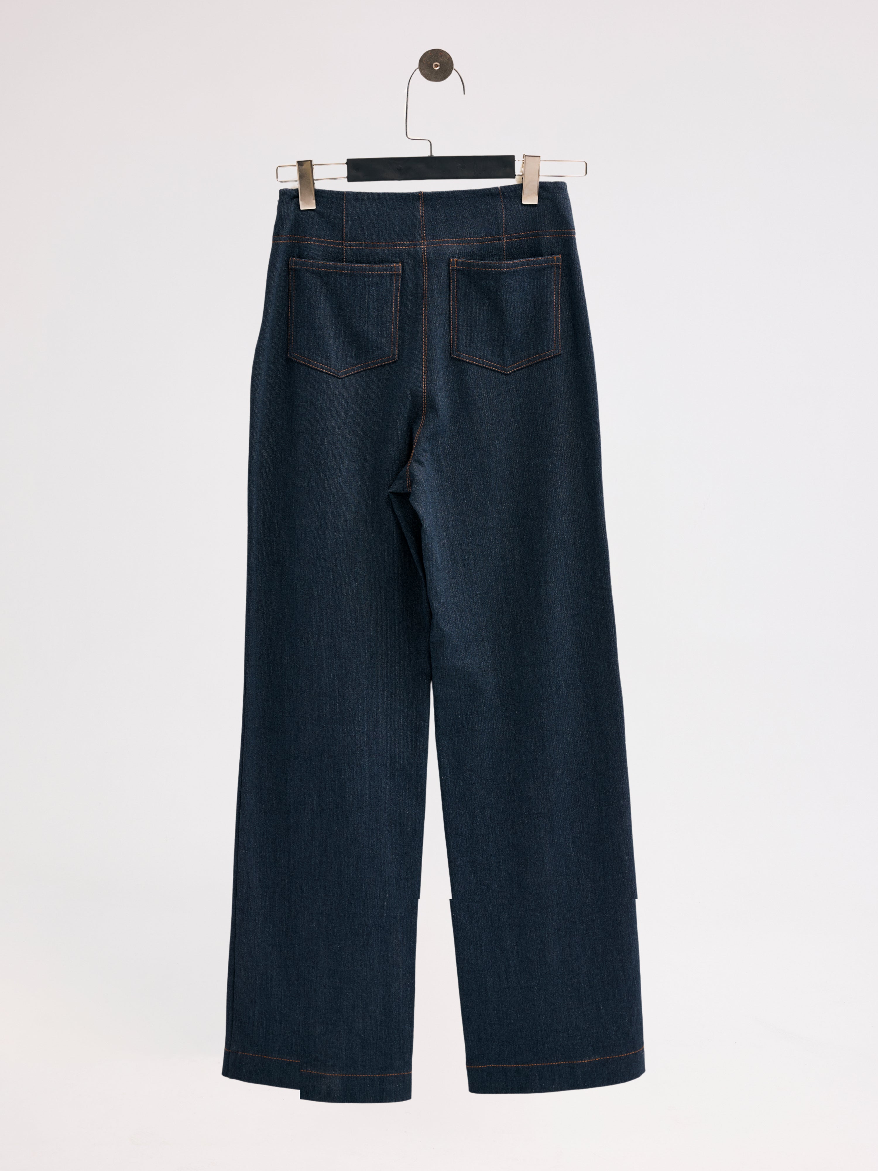 Diagonal-Denim Pantolon (Lacivert)-PANTOLON-14-Milagron.com