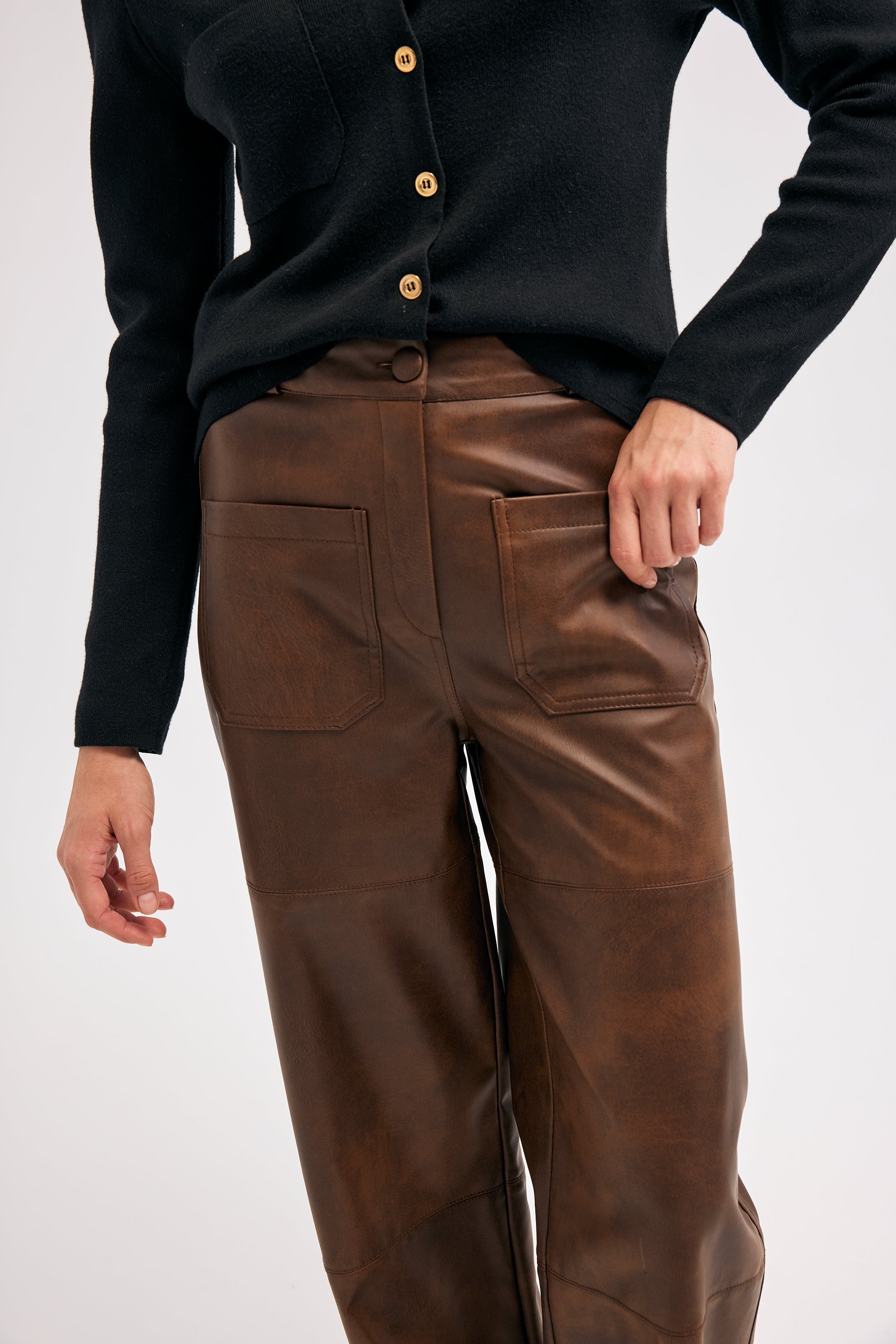 Diagonal-Deri Kahverengi Pantolon-Pantolon-2-Milagron.com