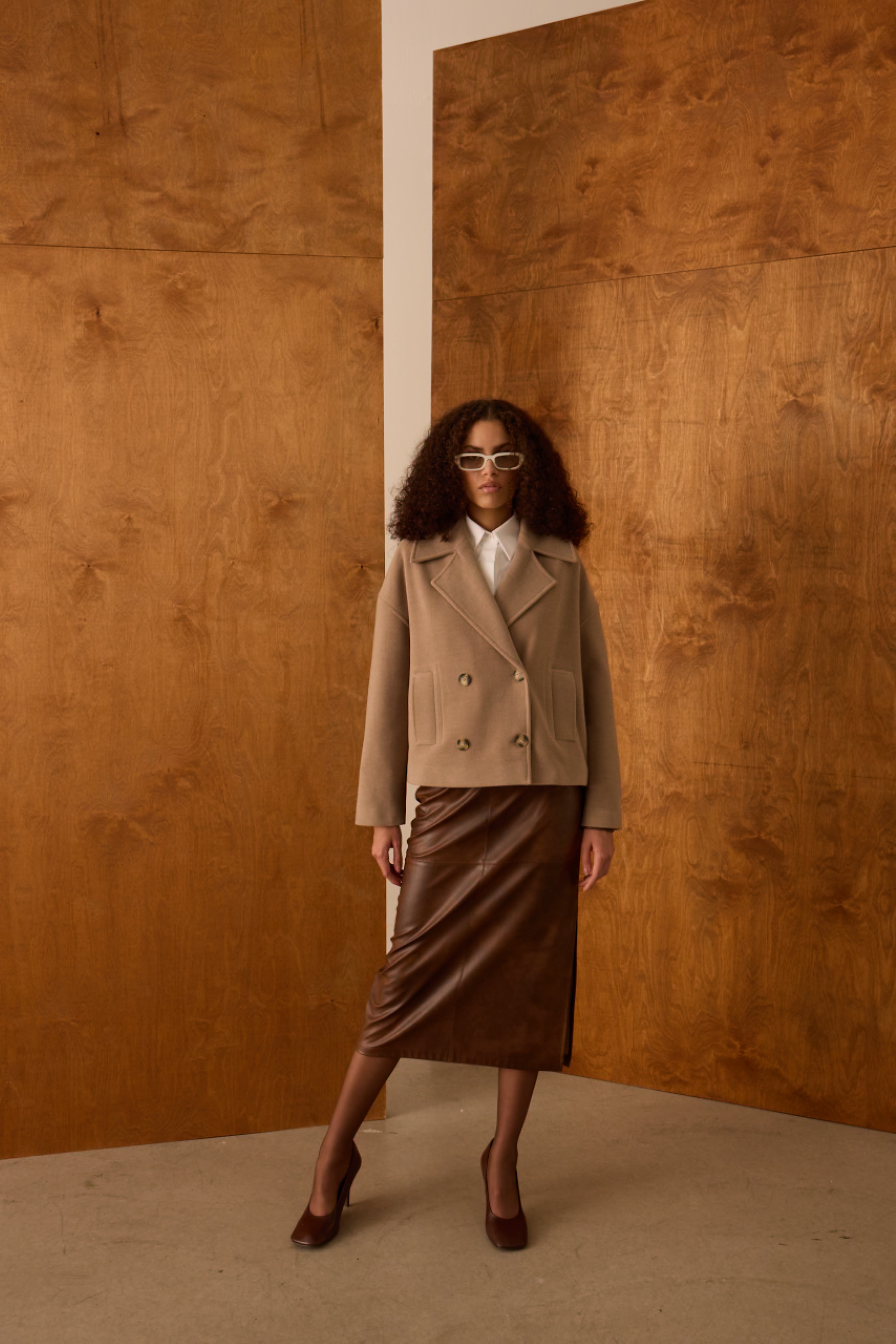 Diagonal-Deri Kalem Kahverengi Etek-Etek-3-Milagron.com